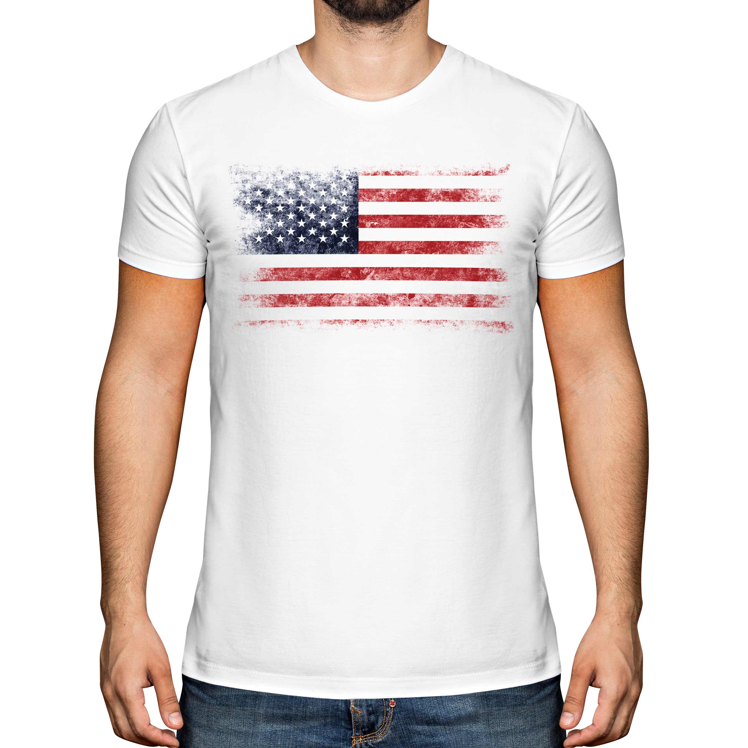 Distressed Usa Flag - United States Men's T-Shirt
