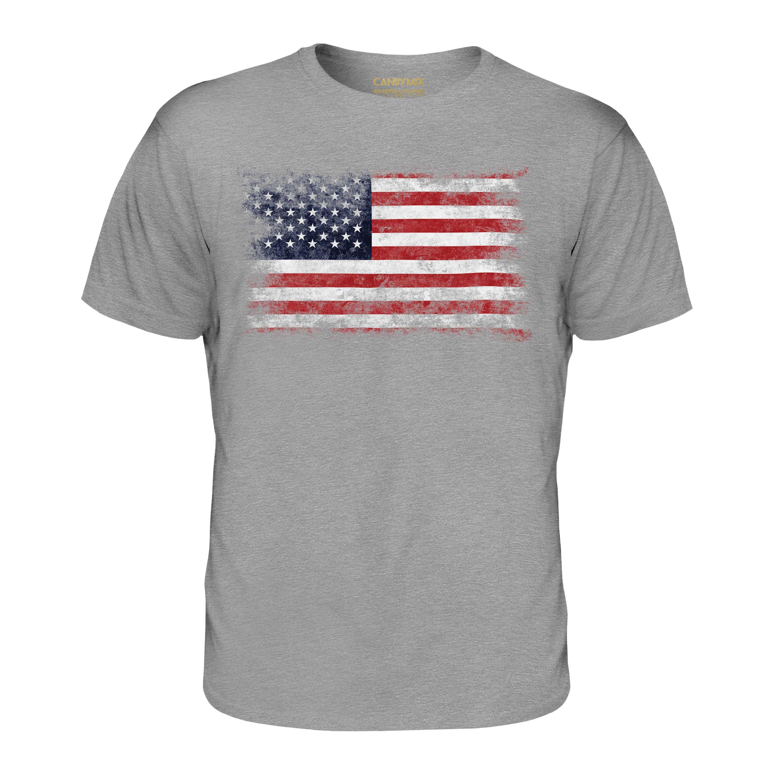 STARS AND STRIPES DISTRESSED FLAG MENS T-SHIRT TOP USA US UNITED STATES ...