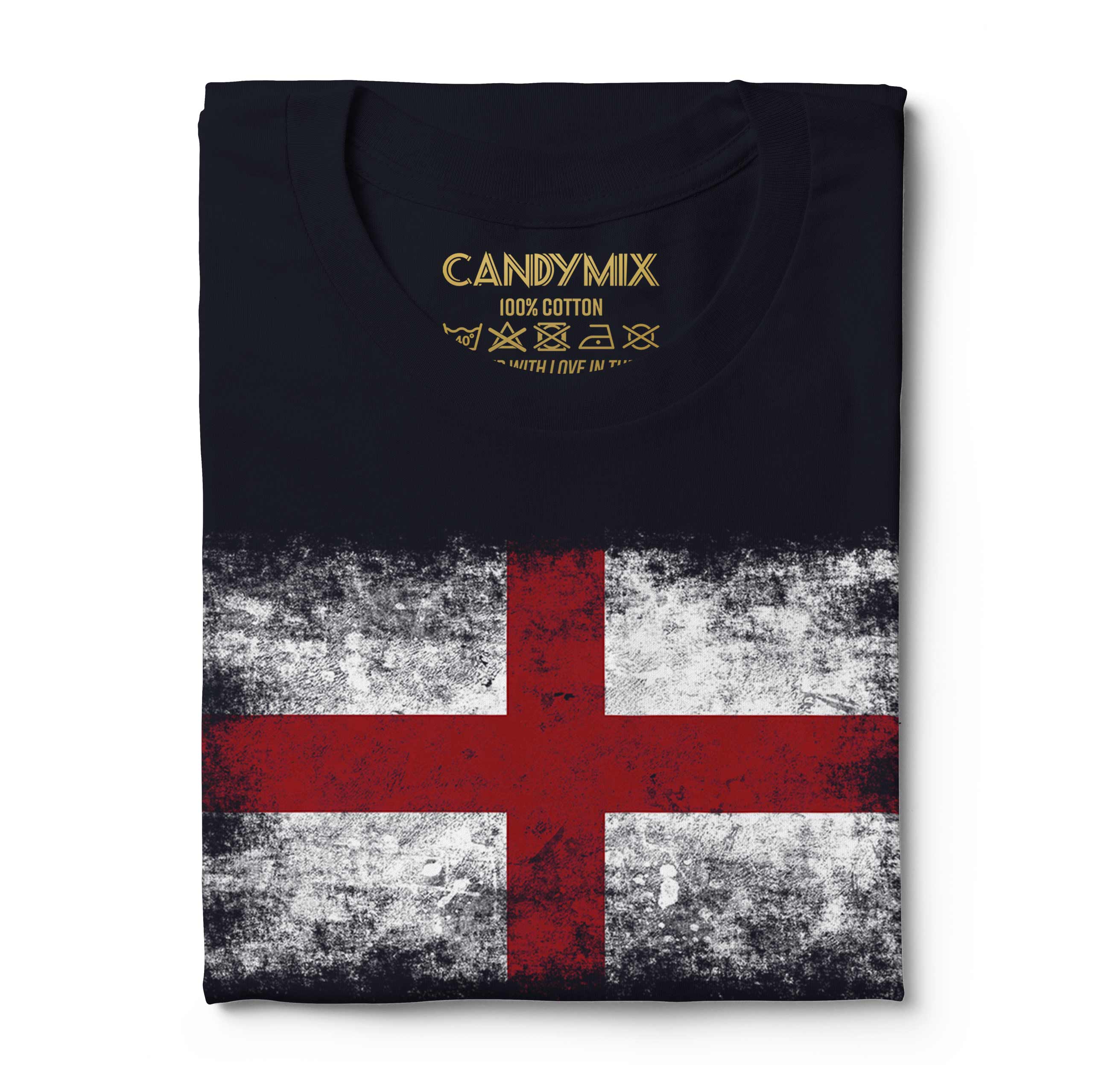 Bandera de INGLATERRA ST GEORGE envejecido Señoras Camiseta Top camisa de regalo de fútbol inglés