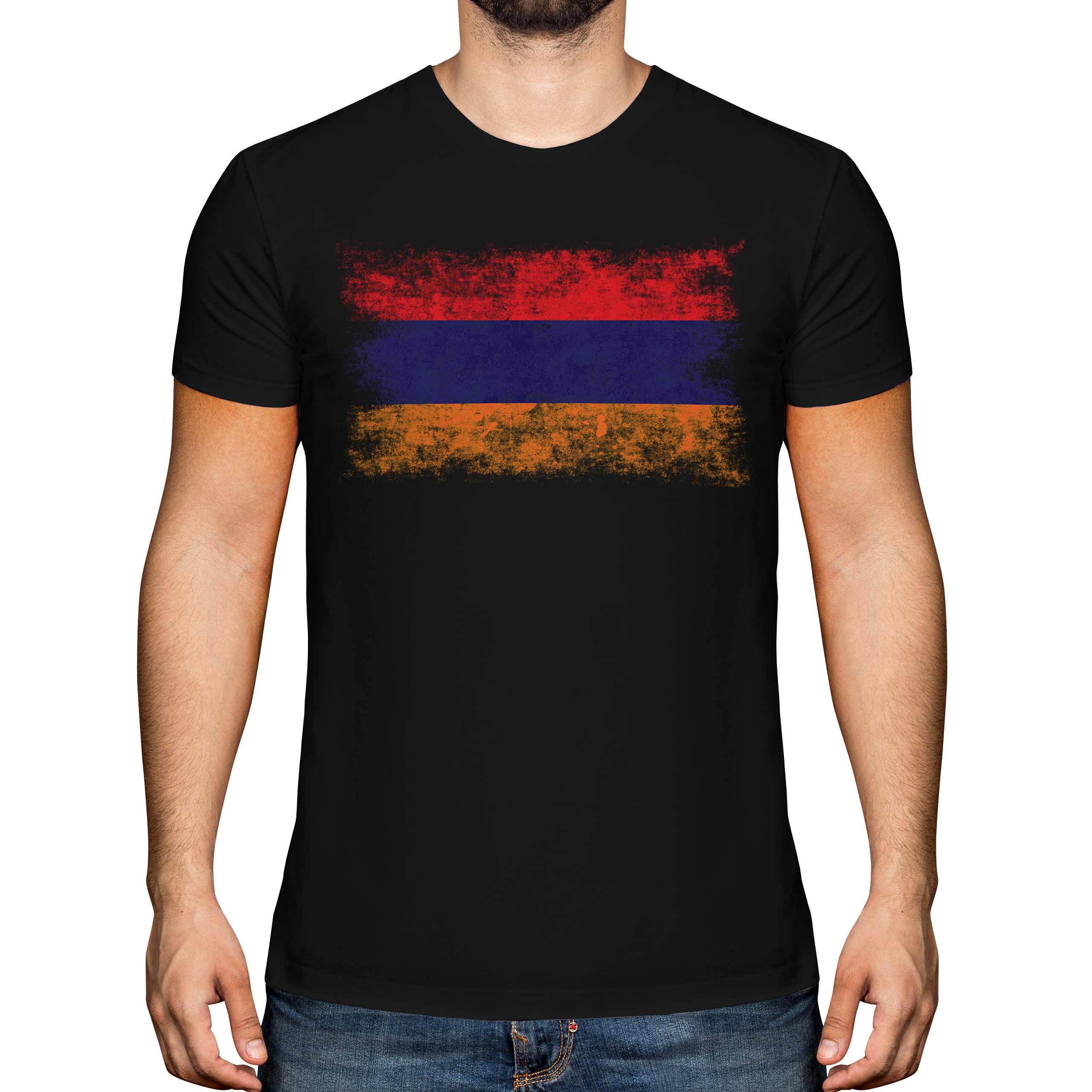 ARMENIA DISTRESSED FLAG MENS T-SHIRT TOP HAYASTÁN FOOTBALL ARMENIAN GIFT SHIRT - Picture 7 of 21