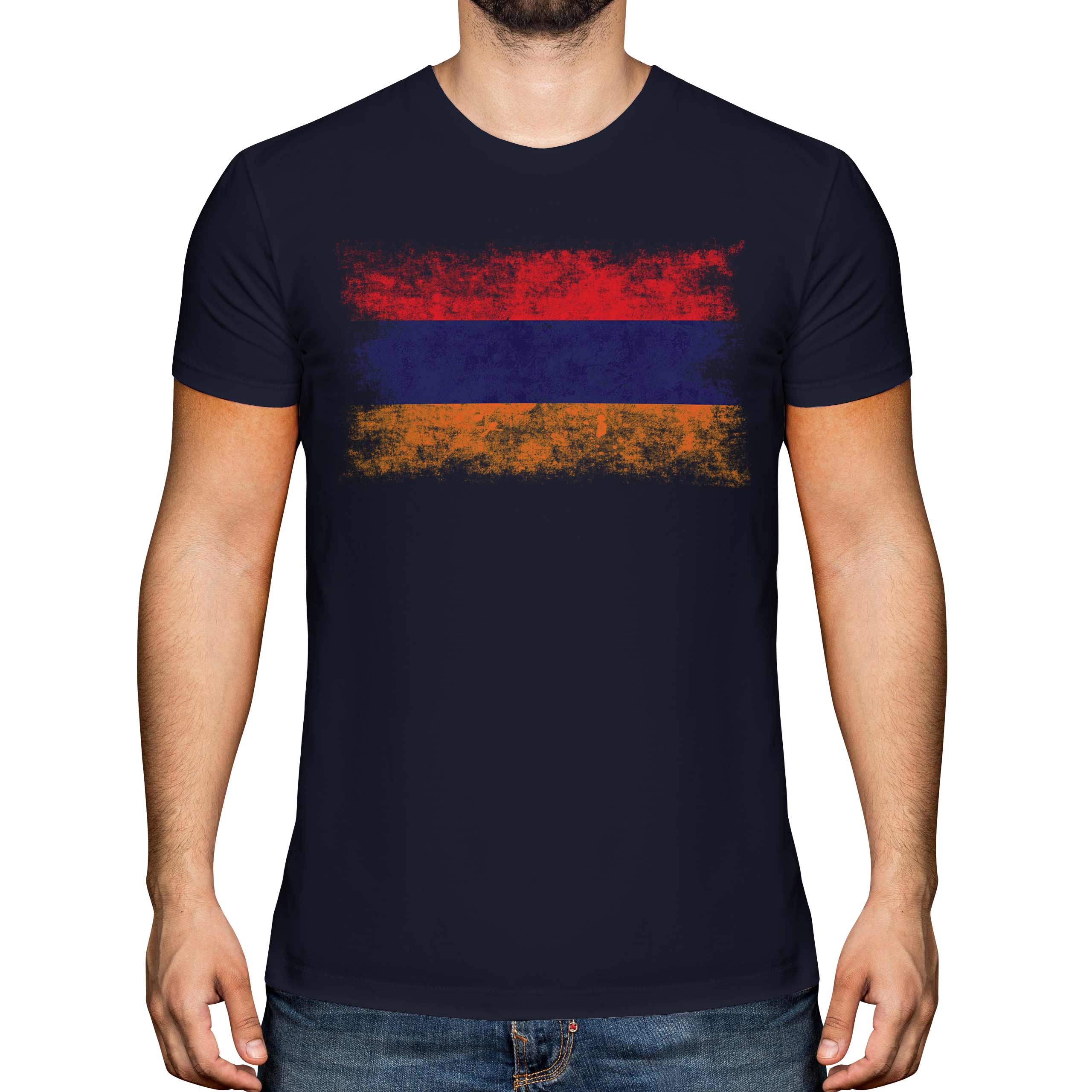 ARMENIA DISTRESSED FLAG MENS T-SHIRT TOP HAYASTÁN FOOTBALL ARMENIAN GIFT SHIRT - Picture 17 of 21