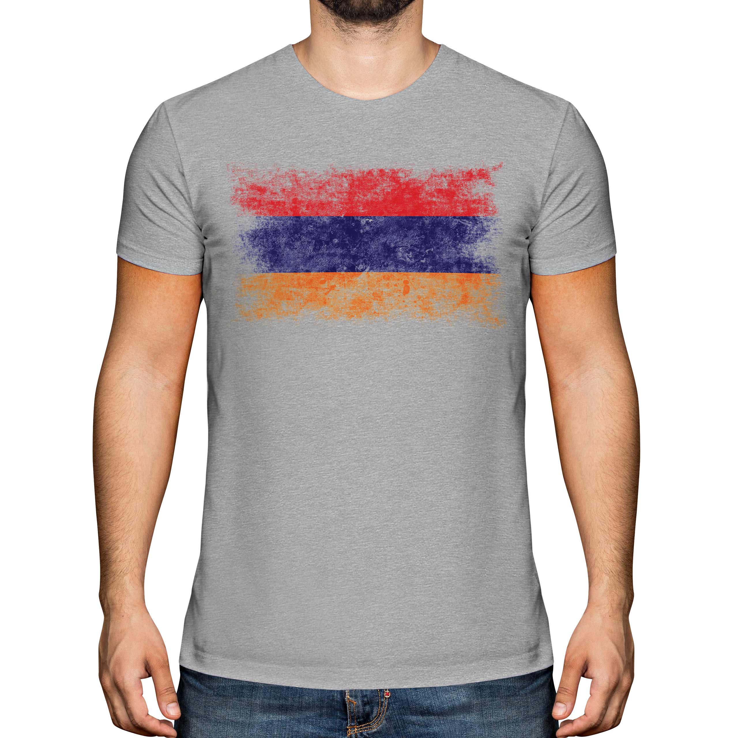 ARMENIA DISTRESSED FLAG MENS T-SHIRT TOP HAYASTÁN FOOTBALL ARMENIAN GIFT SHIRT - Picture 12 of 21