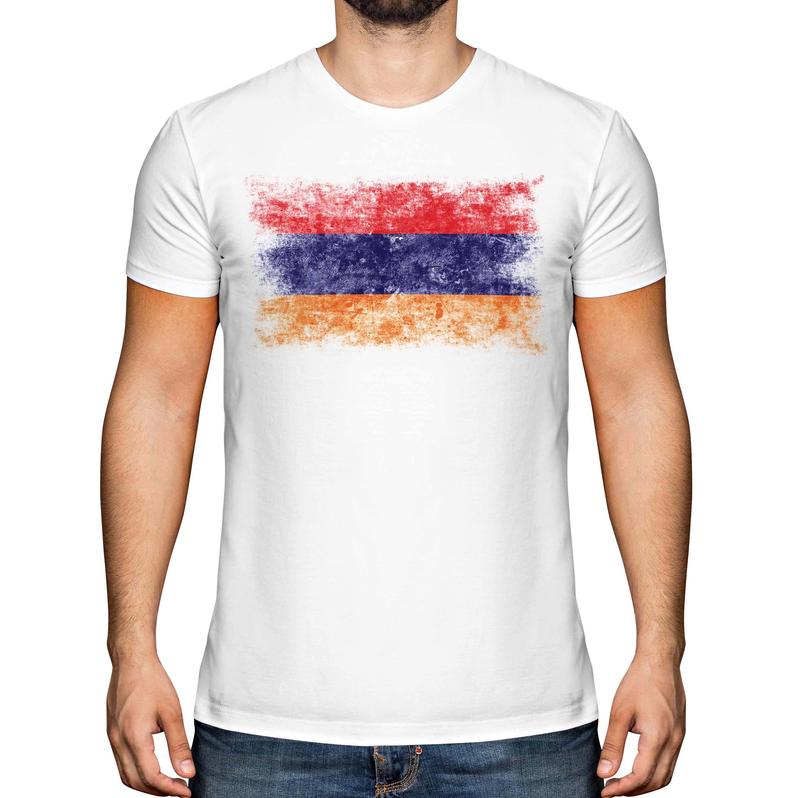ARMENIA DISTRESSED FLAG MENS T-SHIRT TOP HAYASTÁN FOOTBALL ARMENIAN GIFT SHIRT - Picture 2 of 21