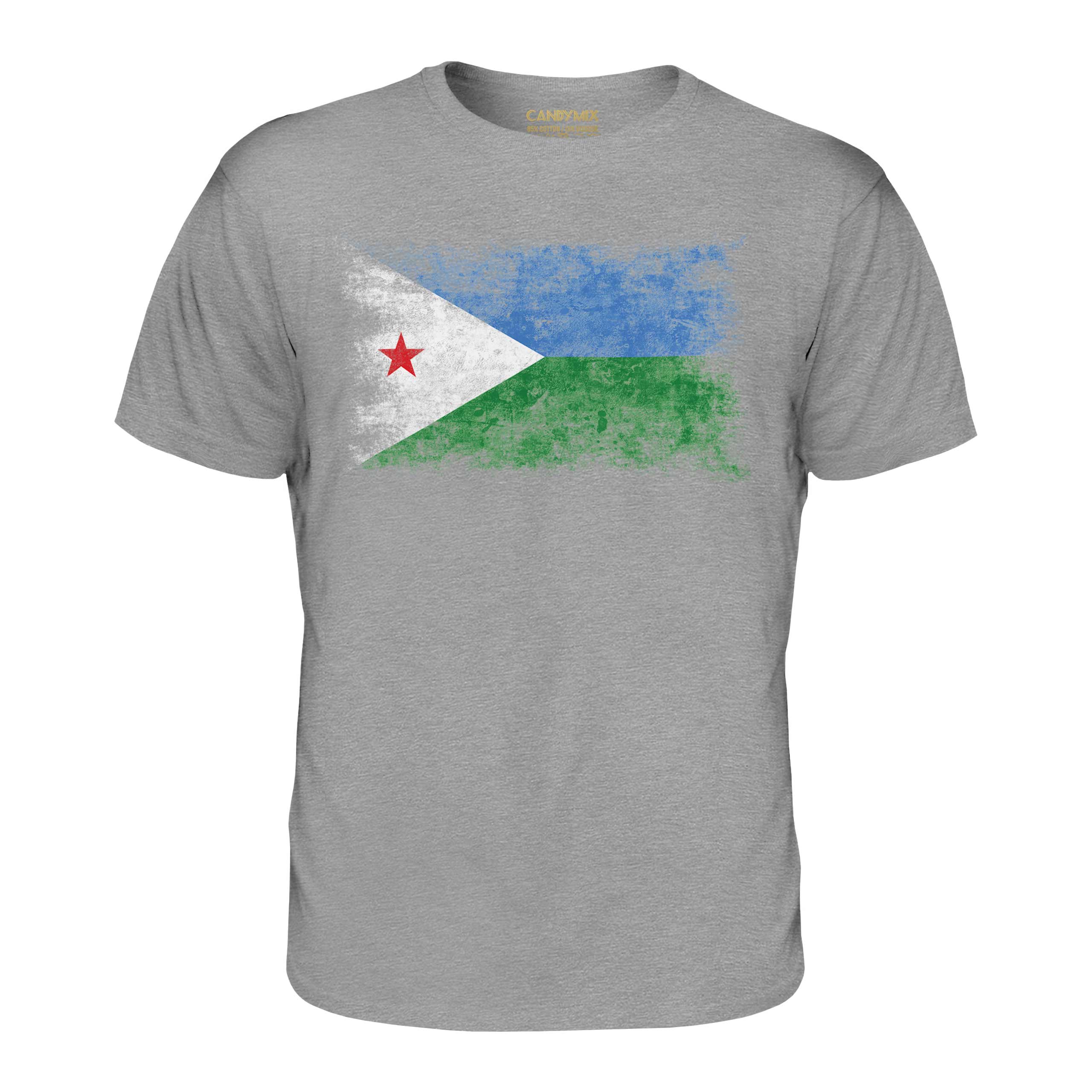 DJIBOUTI DISTRESSED FLAG MENS T-SHIRT TOP J?B?T? DJIBOUTIAN DJIBOUTI SHIRT