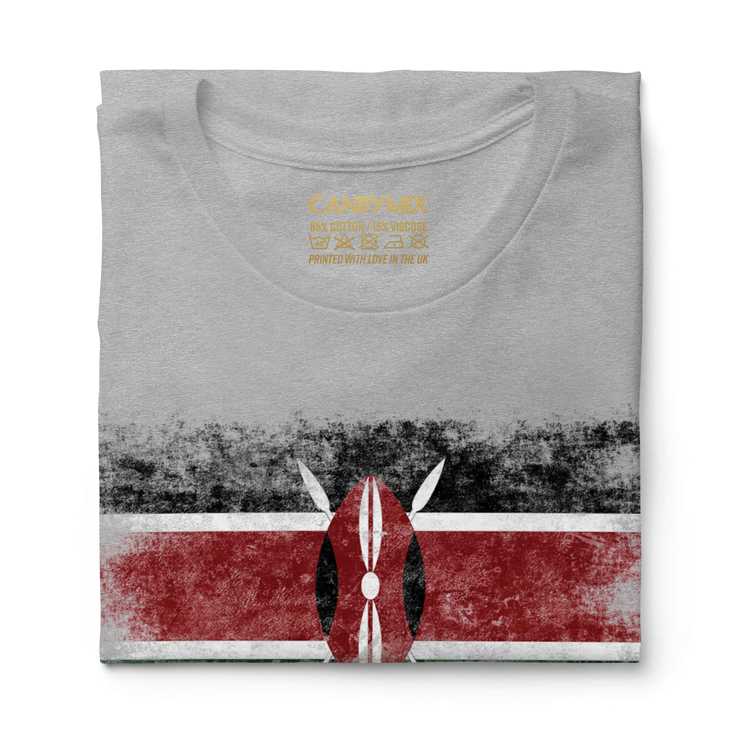 KENYA DISTRESSED FLAG LADIES T-SHIRT TOP KENYAN SHIRT FOOTBALL JERSEY GIFT - Picture 15 of 21