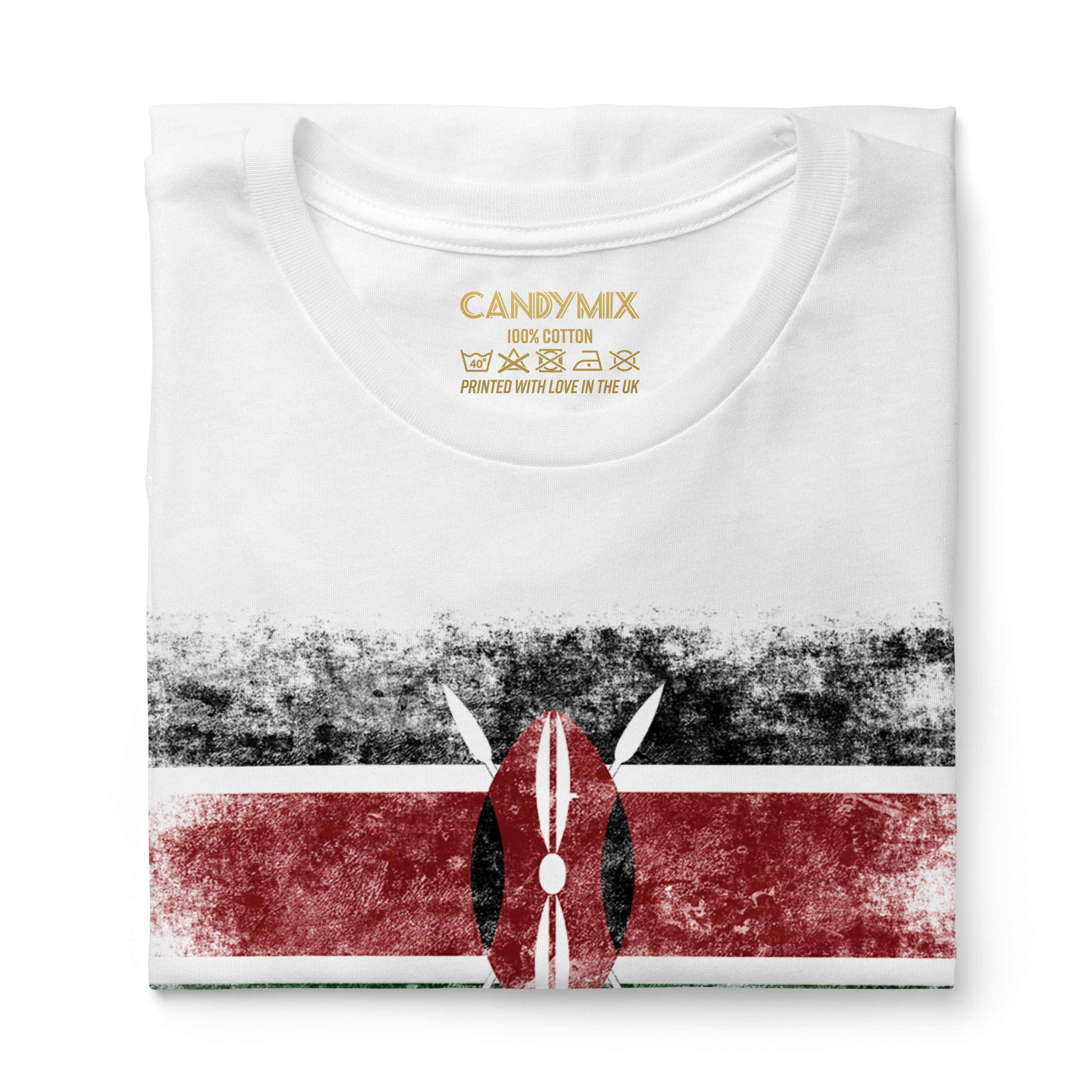 KENYA DISTRESSED FLAG LADIES T-SHIRT TOP KENYAN SHIRT FOOTBALL JERSEY GIFT - Picture 5 of 21