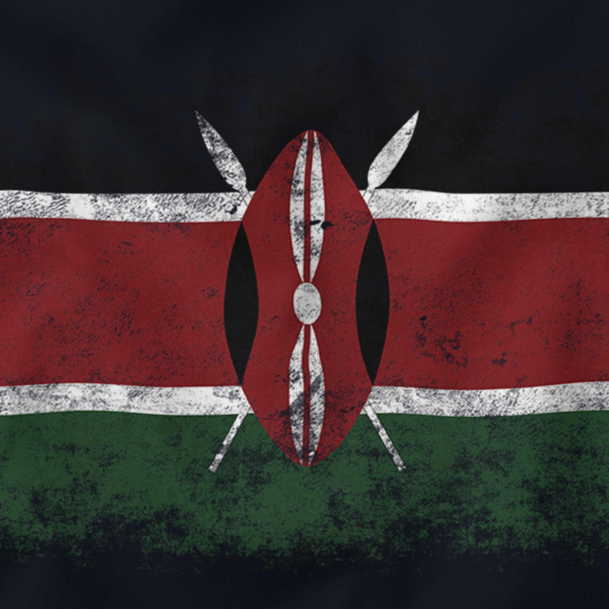 KENYA DISTRESSED FLAG LADIES T-SHIRT TOP KENYAN SHIRT FOOTBALL JERSEY GIFT - Picture 19 of 21