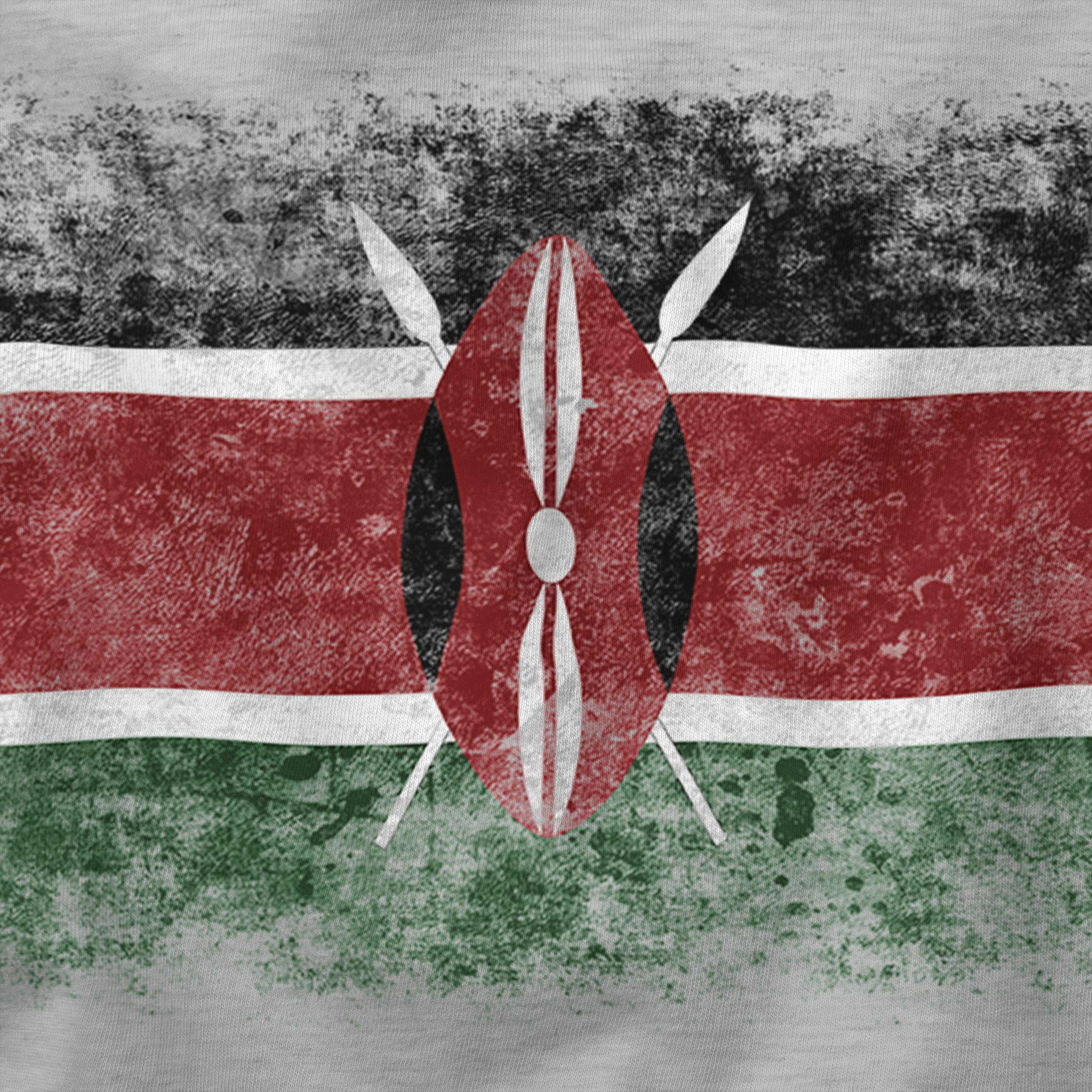 KENYA DISTRESSED FLAG LADIES T-SHIRT TOP KENYAN SHIRT FOOTBALL JERSEY GIFT - Picture 14 of 21