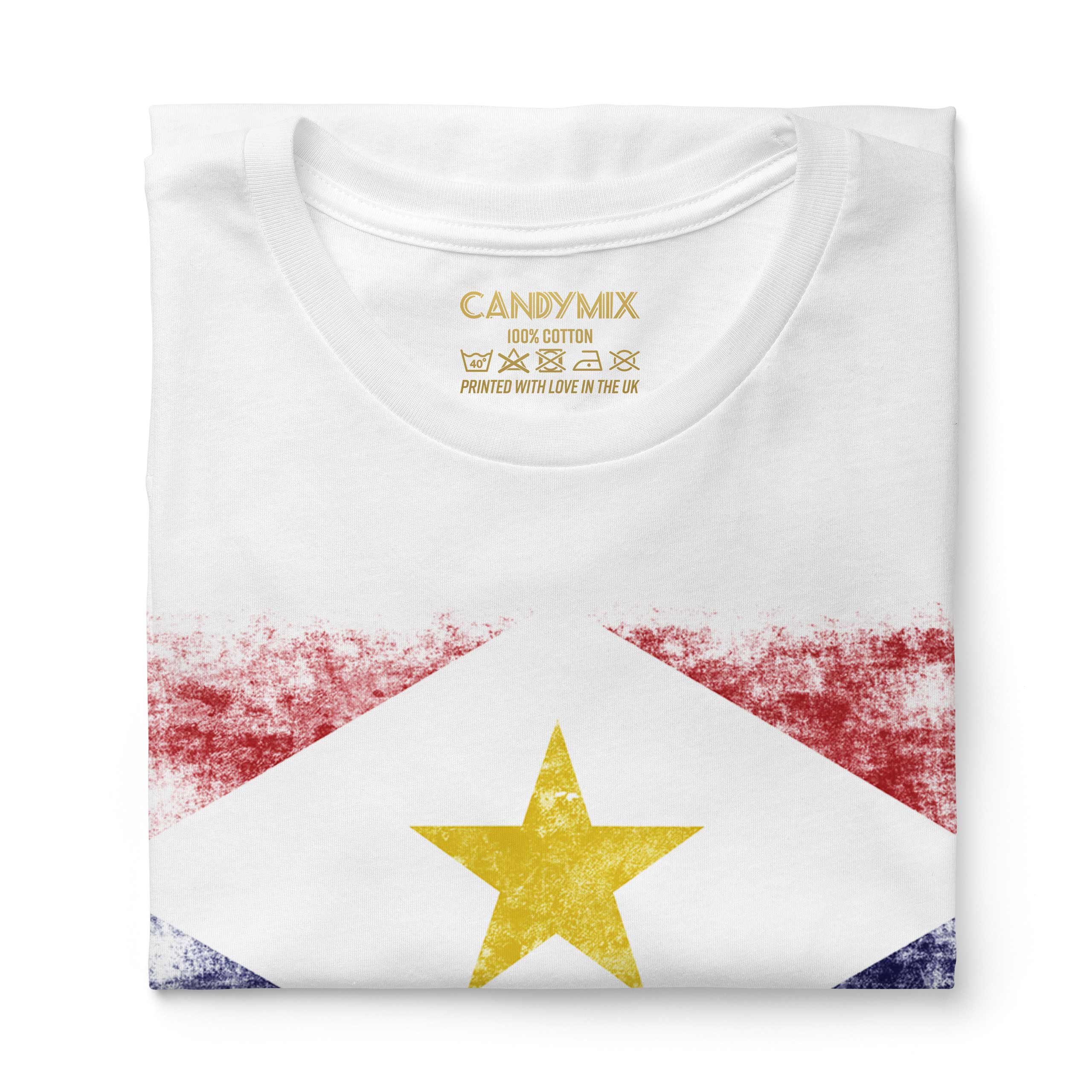 SABA DISTRESSED FLAG LADIES T-SHIRT TOP FOOTBALL GIFT SHIRT CLOTHING JERSEY - Picture 5 of 21