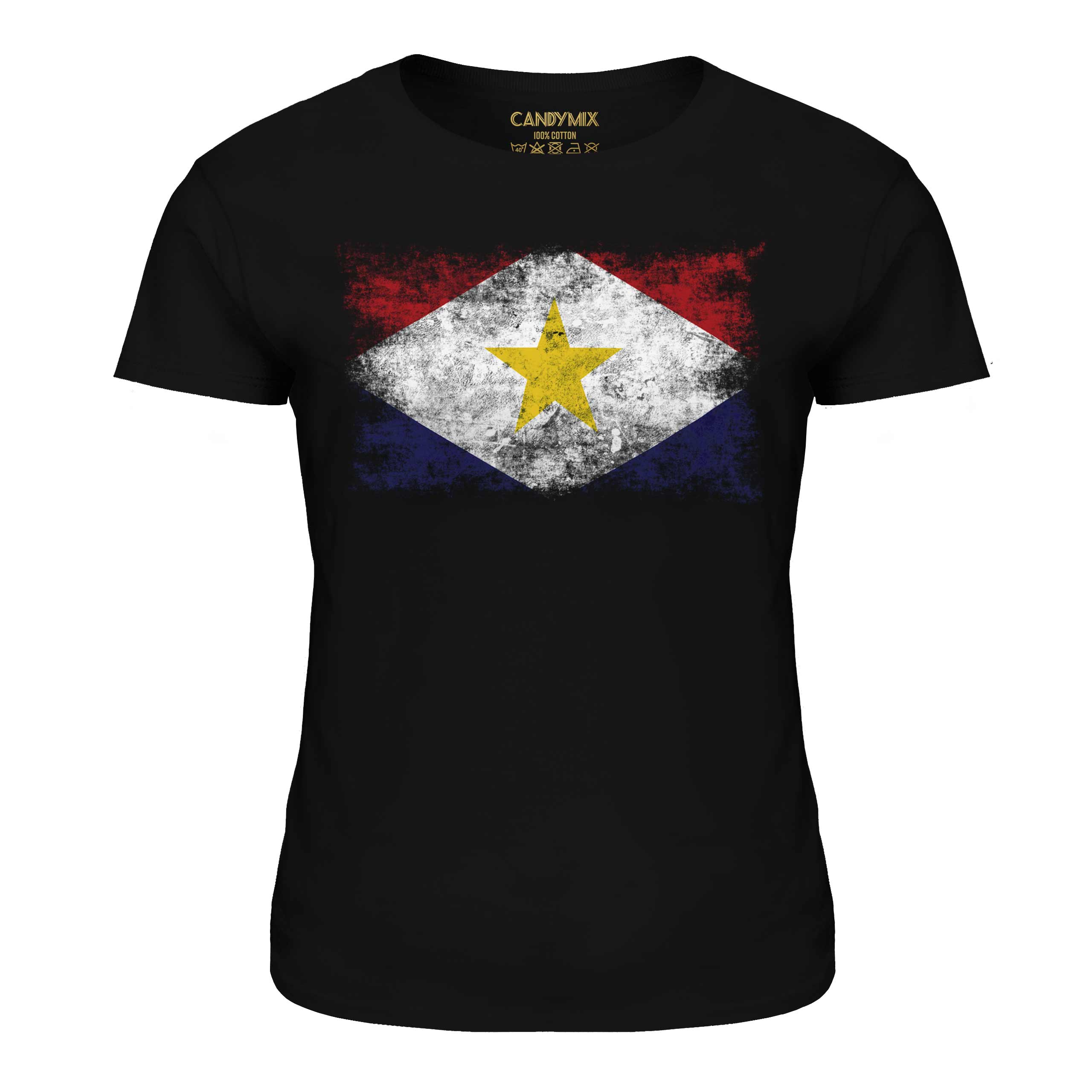 SABA DISTRESSED FLAG LADIES T-SHIRT TOP FOOTBALL GIFT SHIRT CLOTHING JERSEY - Picture 8 of 21