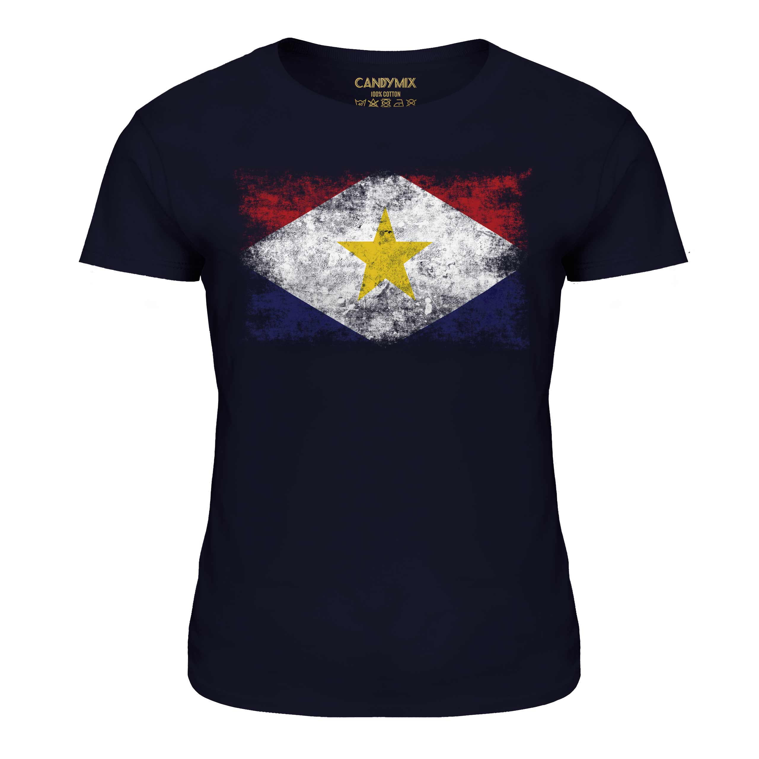 SABA DISTRESSED FLAG LADIES T-SHIRT TOP FOOTBALL GIFT SHIRT CLOTHING JERSEY - Picture 18 of 21