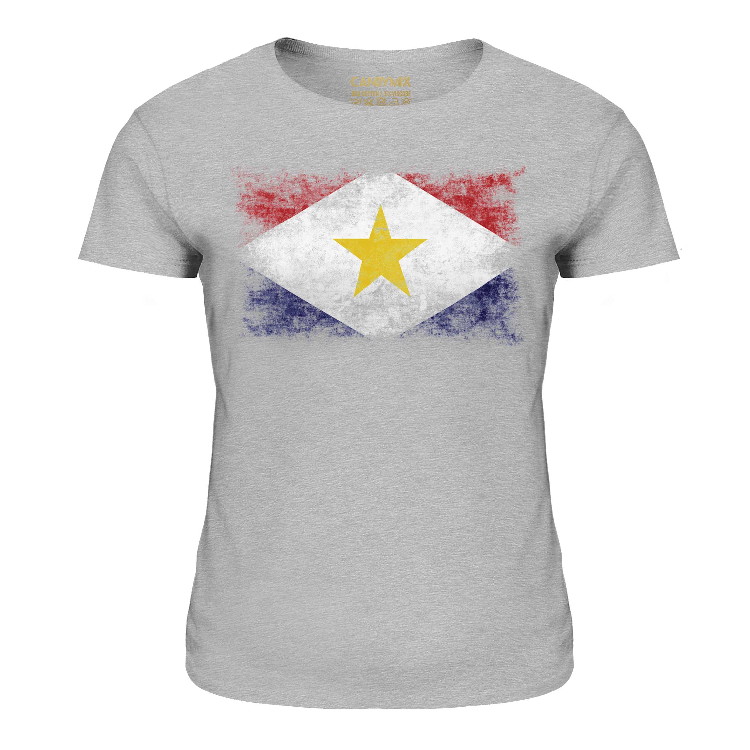 SABA DISTRESSED FLAG LADIES T-SHIRT TOP FOOTBALL GIFT SHIRT CLOTHING JERSEY - Picture 13 of 21