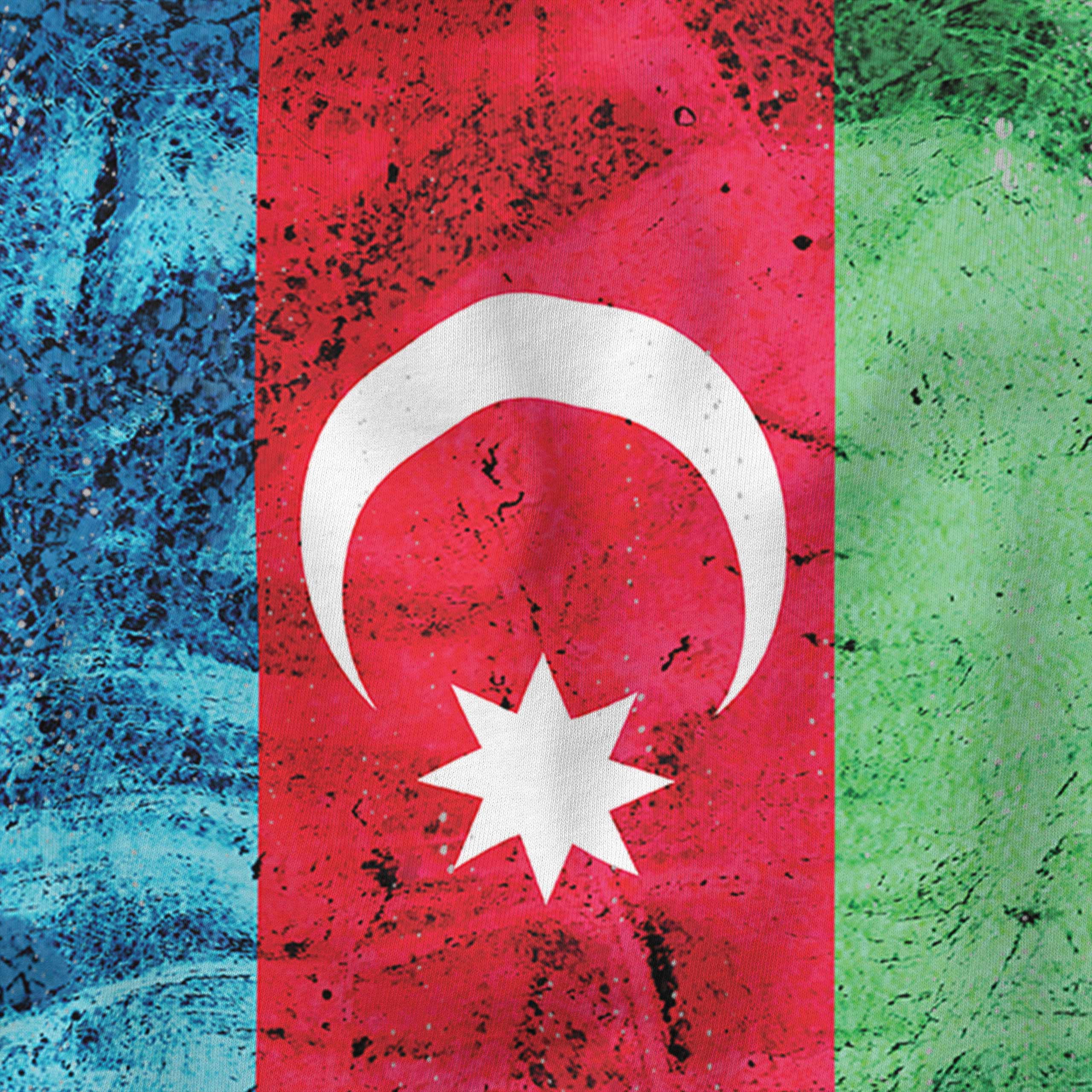 AZERBAIJAN GRUNGE FLAG MENS T-SHIRT TEE TOP AZ?RBAYCAN AZERI AZERBAIJANI SHIRT - Picture 14 of 21