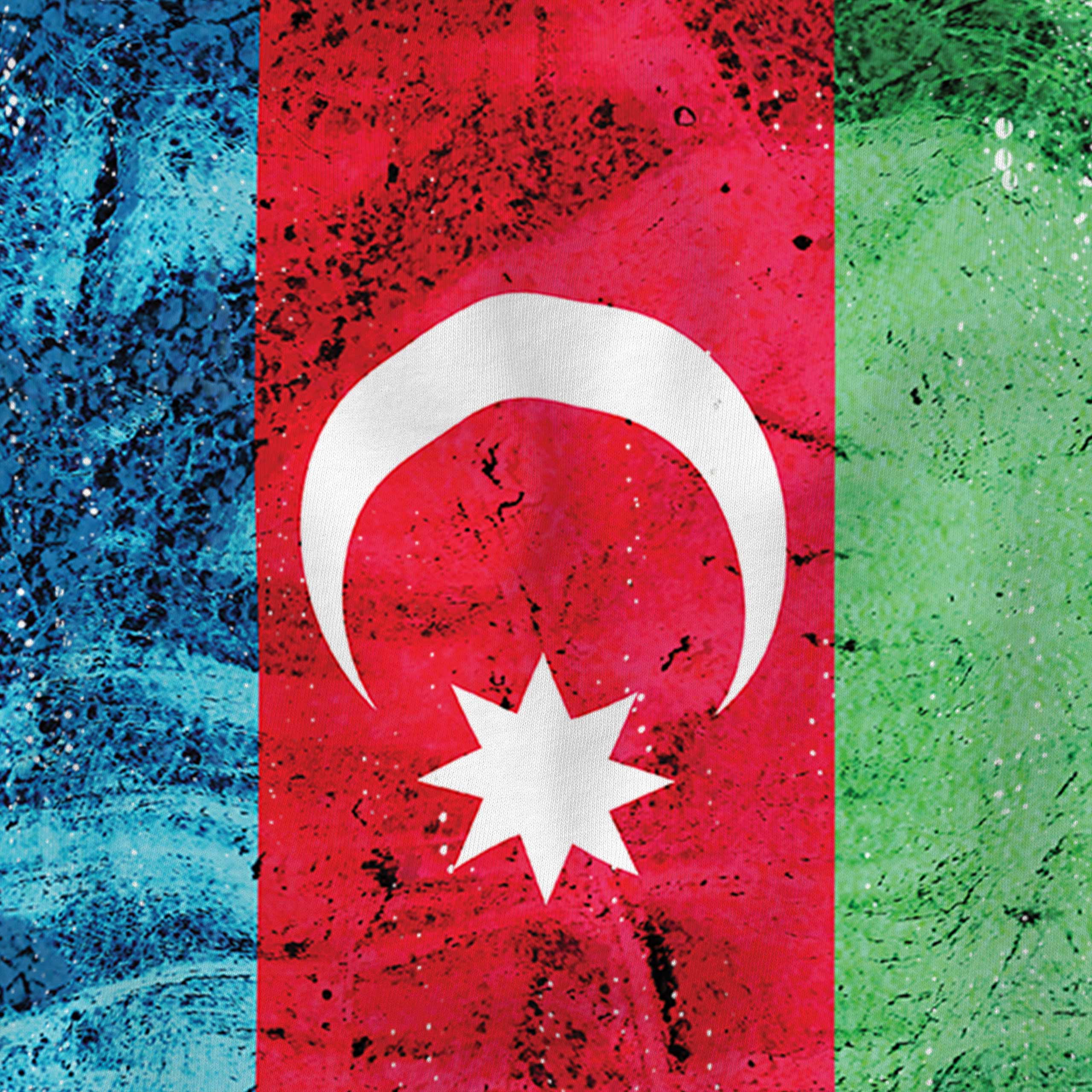 AZERBAIJAN GRUNGE FLAG MENS T-SHIRT TEE TOP AZ?RBAYCAN AZERI AZERBAIJANI SHIRT - Picture 4 of 21