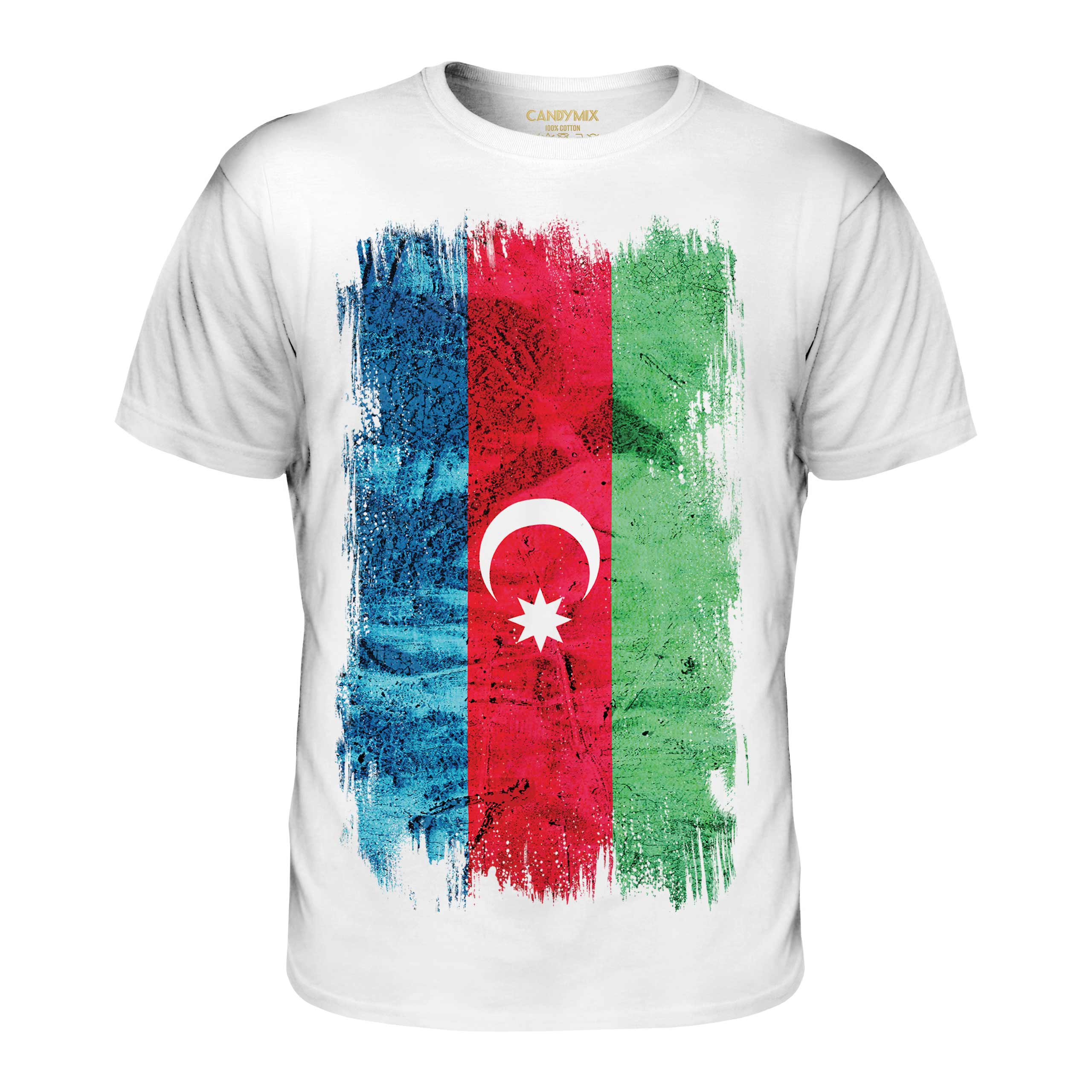 AZERBAIJAN GRUNGE FLAG MENS T-SHIRT TEE TOP AZ?RBAYCAN AZERI AZERBAIJANI SHIRT - Picture 3 of 21