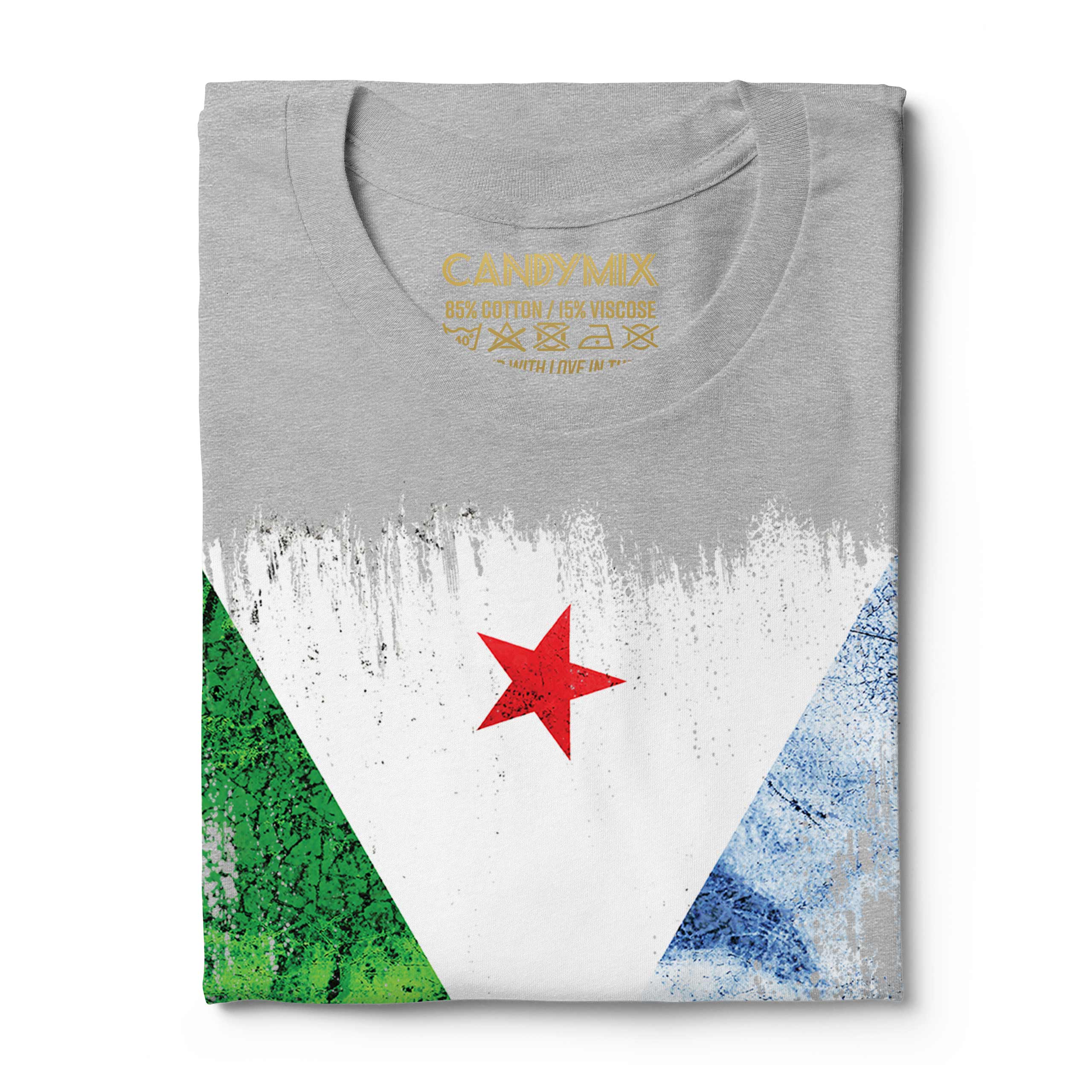 DJIBOUTI GRUNGE FLAG MENS T-SHIRT TEE TOP J?B?T? DJIBOUTIAN DJIBOUTI SHIRT