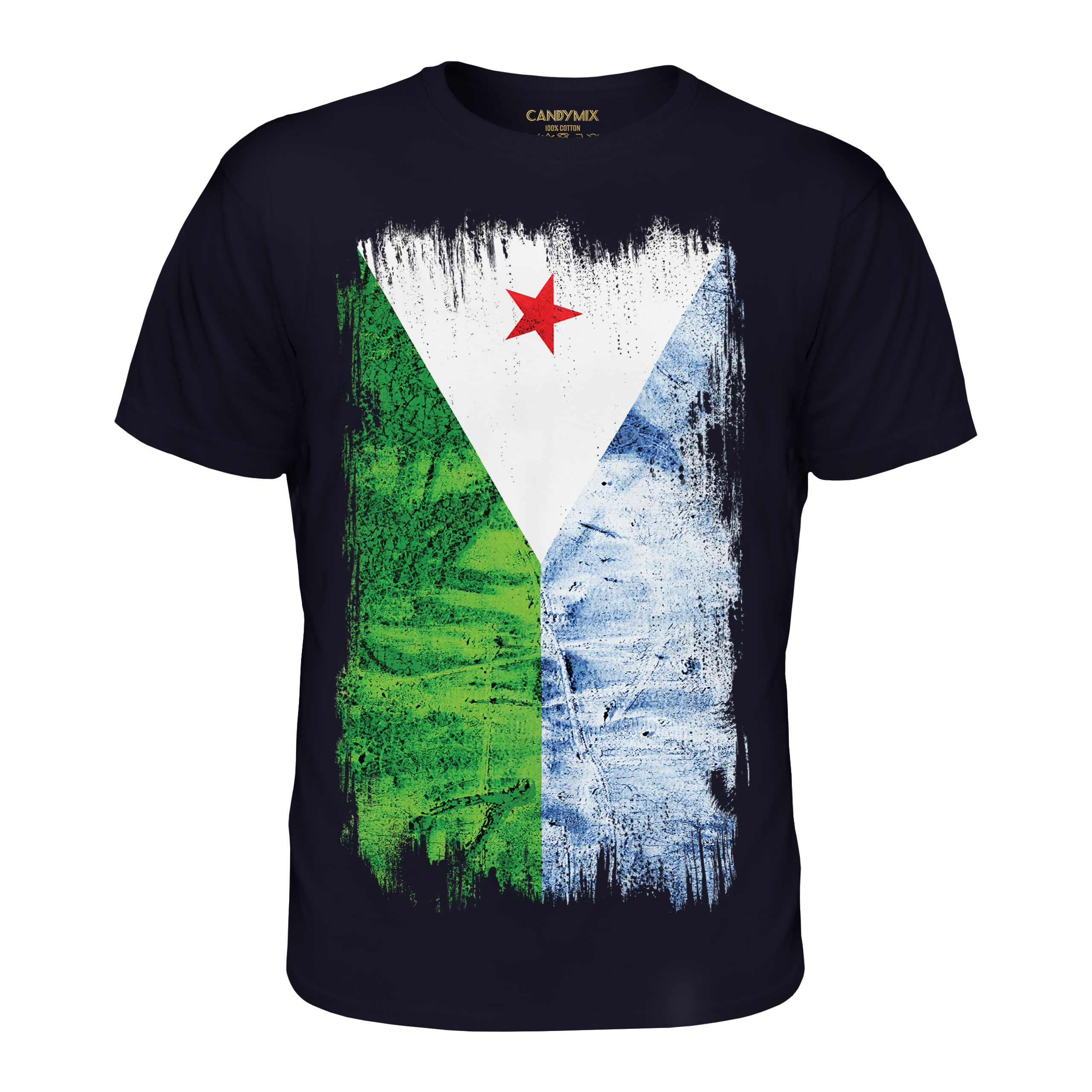 DJIBOUTI GRUNGE FLAG MENS T-SHIRT TEE TOP J?B?T? DJIBOUTIAN DJIBOUTI SHIRT