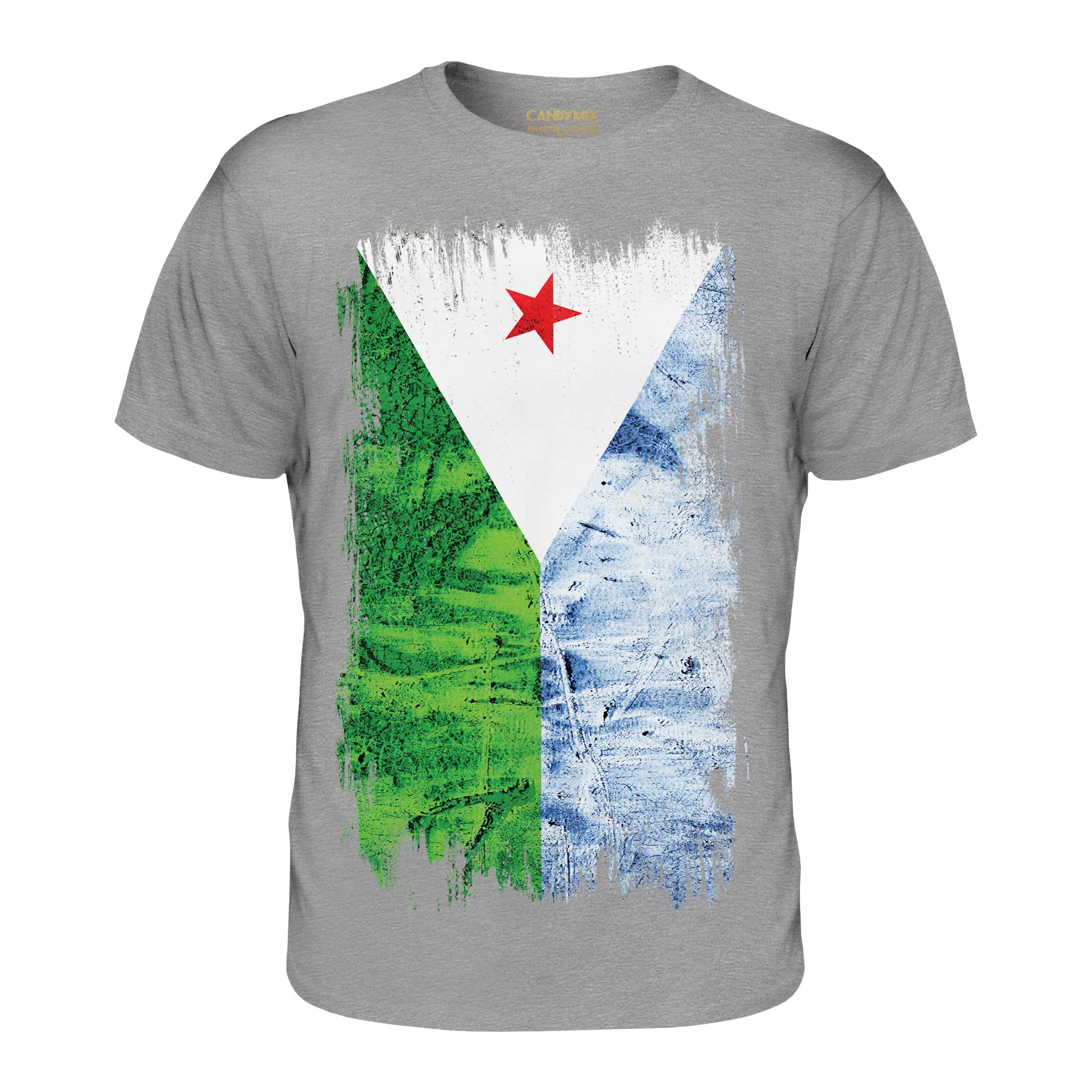 DJIBOUTI GRUNGE FLAG MENS T-SHIRT TEE TOP J?B?T? DJIBOUTIAN DJIBOUTI SHIRT