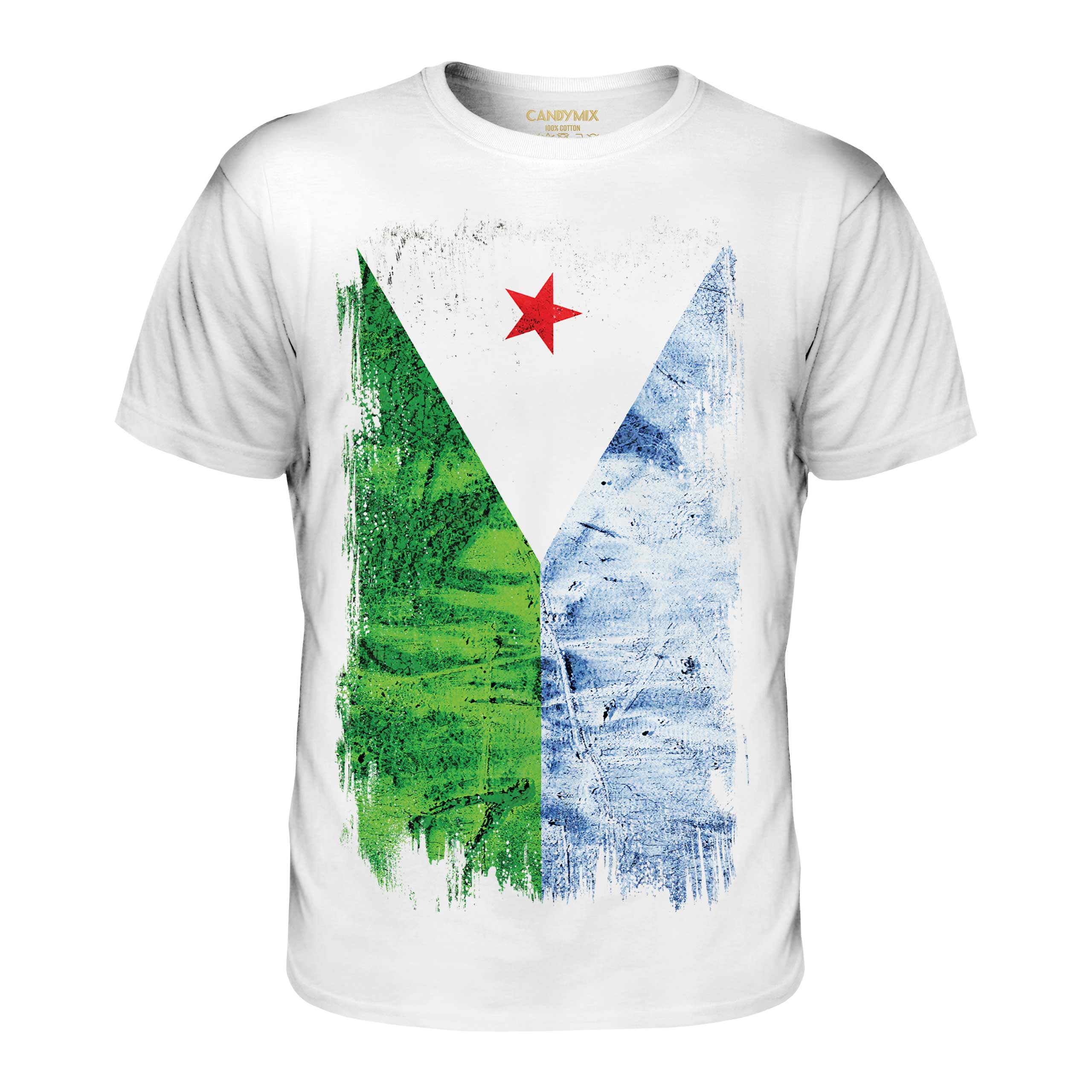 DJIBOUTI GRUNGE FLAG MENS T-SHIRT TEE TOP J?B?T? DJIBOUTIAN DJIBOUTI SHIRT