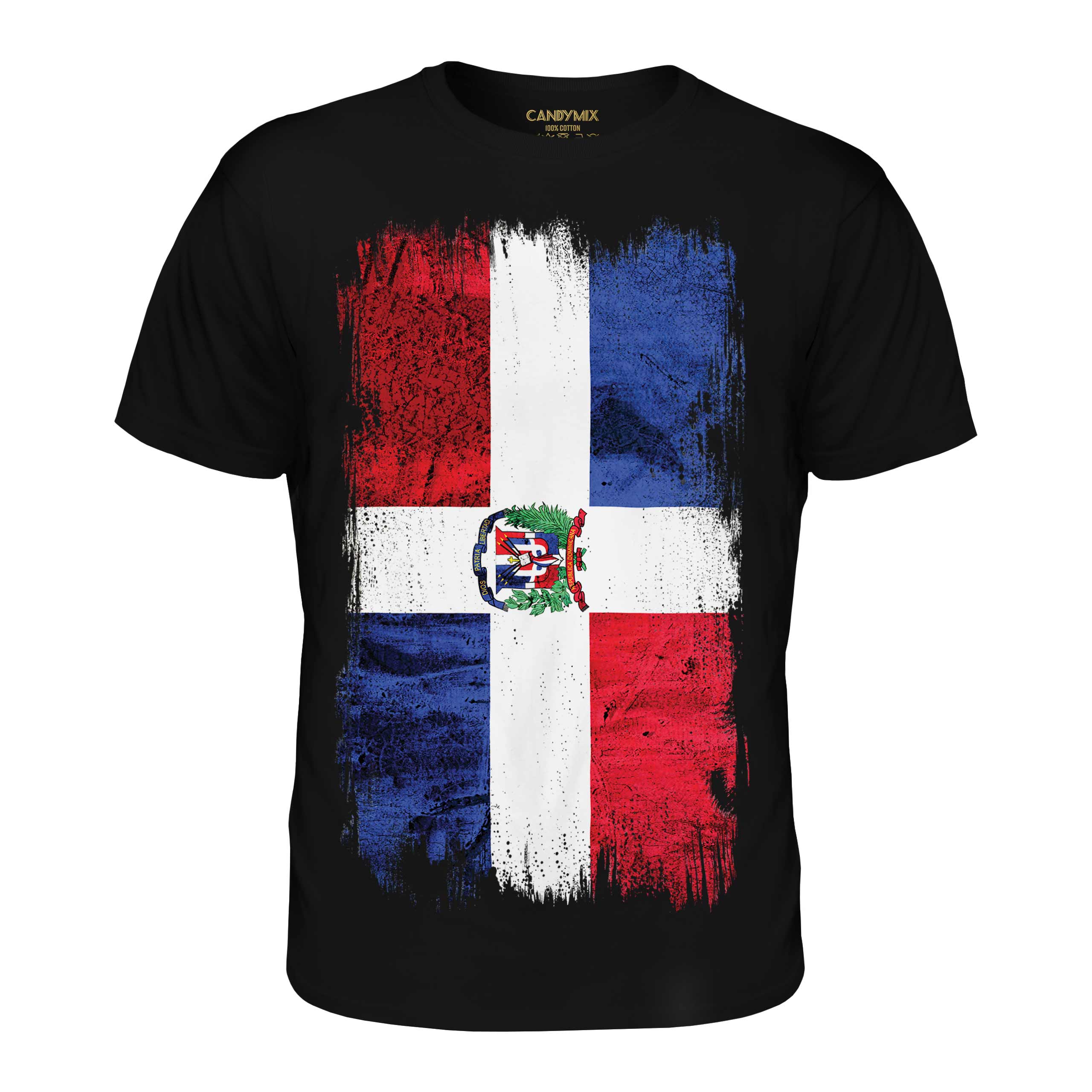 Dominican Republic Grunge Flag Mens T Shirt Tee Top RepÚblica 