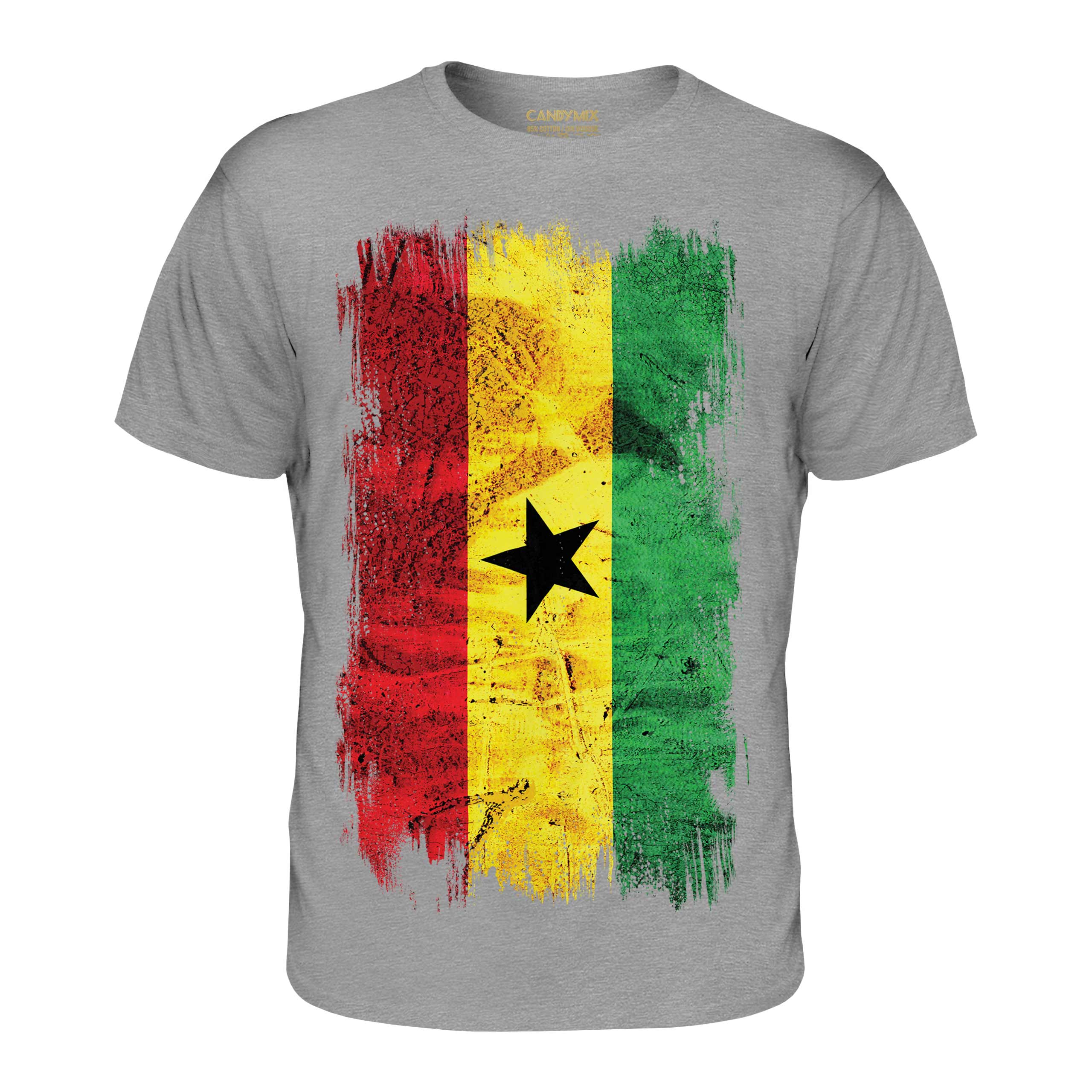 GHANA DISTRESSED FLAG UNISEX HOODIE TOP GHANAIAN FOOTBALL JERSEY GIFT