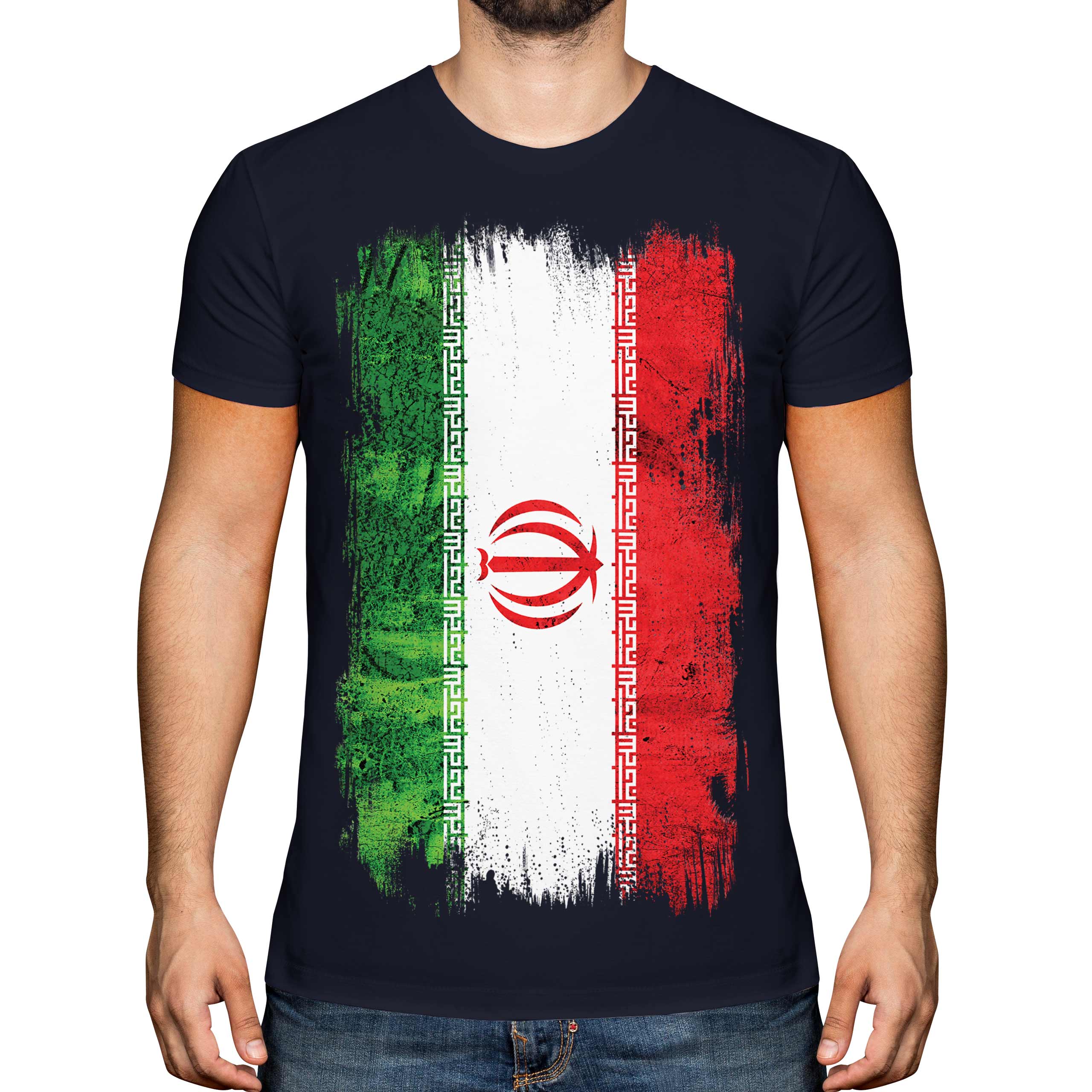 IRAN GRUNGE FLAG MENS T-SHIRT TEE TOP ?R?N PERSIAN IRANIAN SHIRT FOOTBALL 