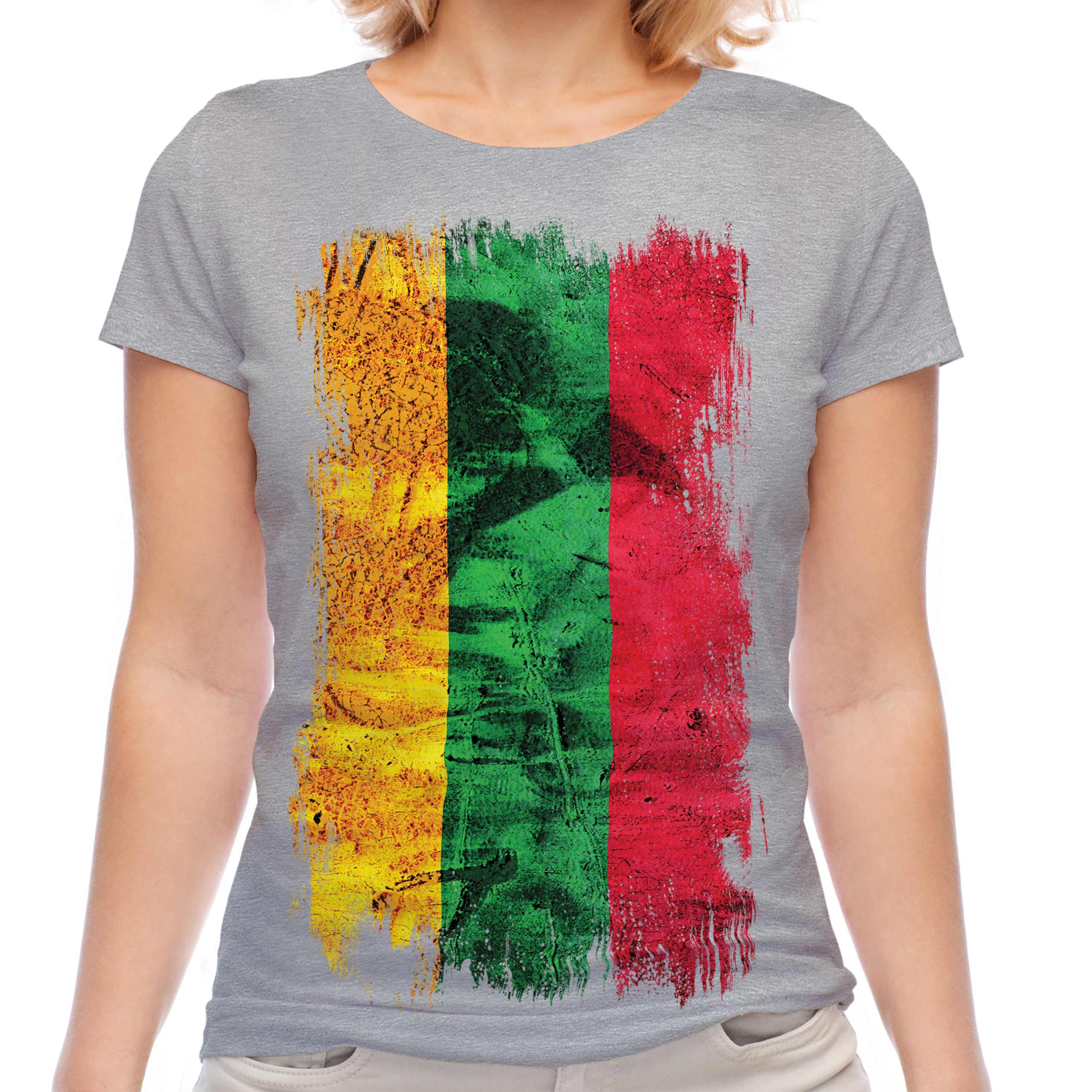 LITHUANIA GRUNGE FLAG LADIES T-SHIRT TEE TOP LIETUVA FOOTBALL LITHUANIAN SHIRT - Picture 12 of 21