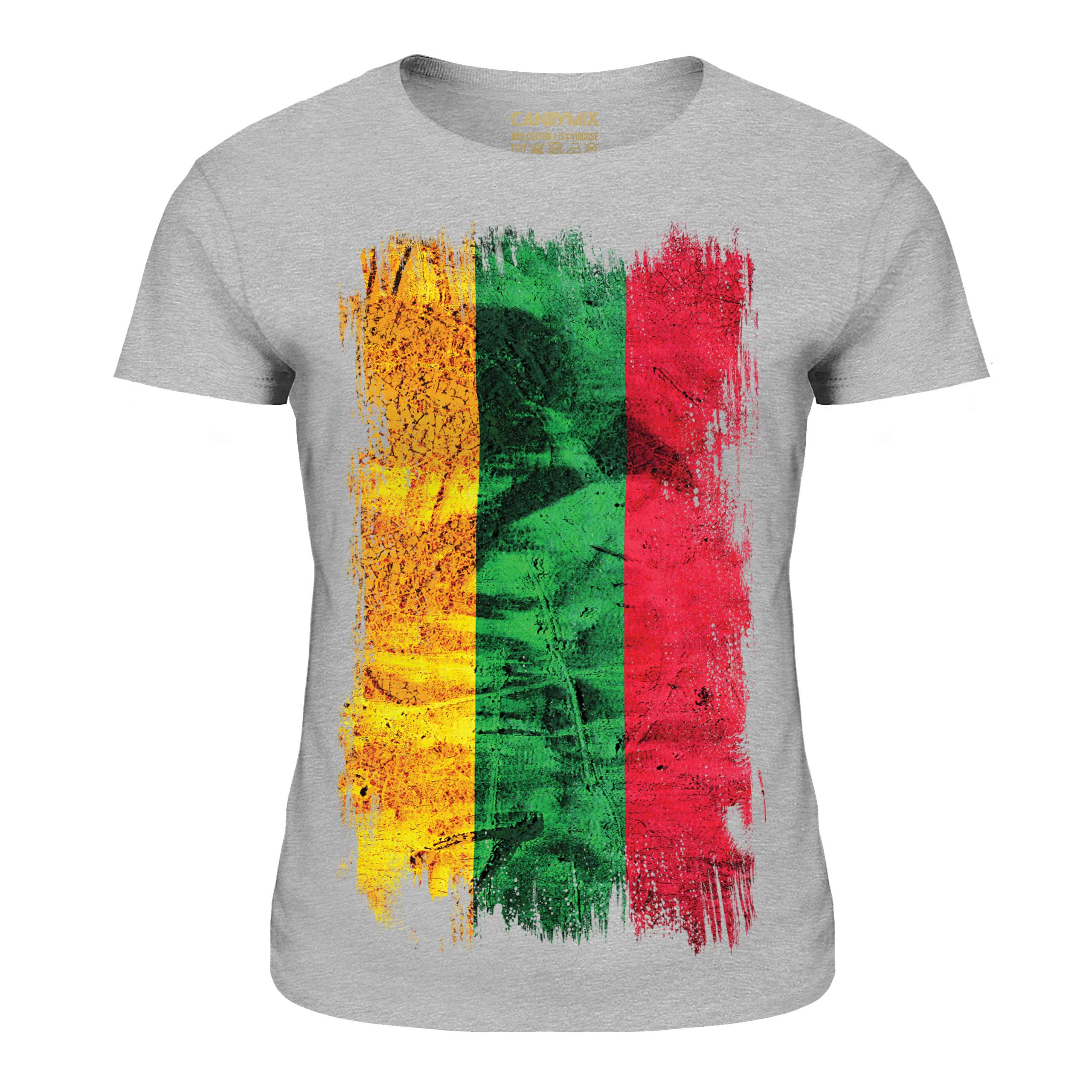 LITHUANIA GRUNGE FLAG LADIES T-SHIRT TEE TOP LIETUVA FOOTBALL LITHUANIAN SHIRT - Picture 13 of 21