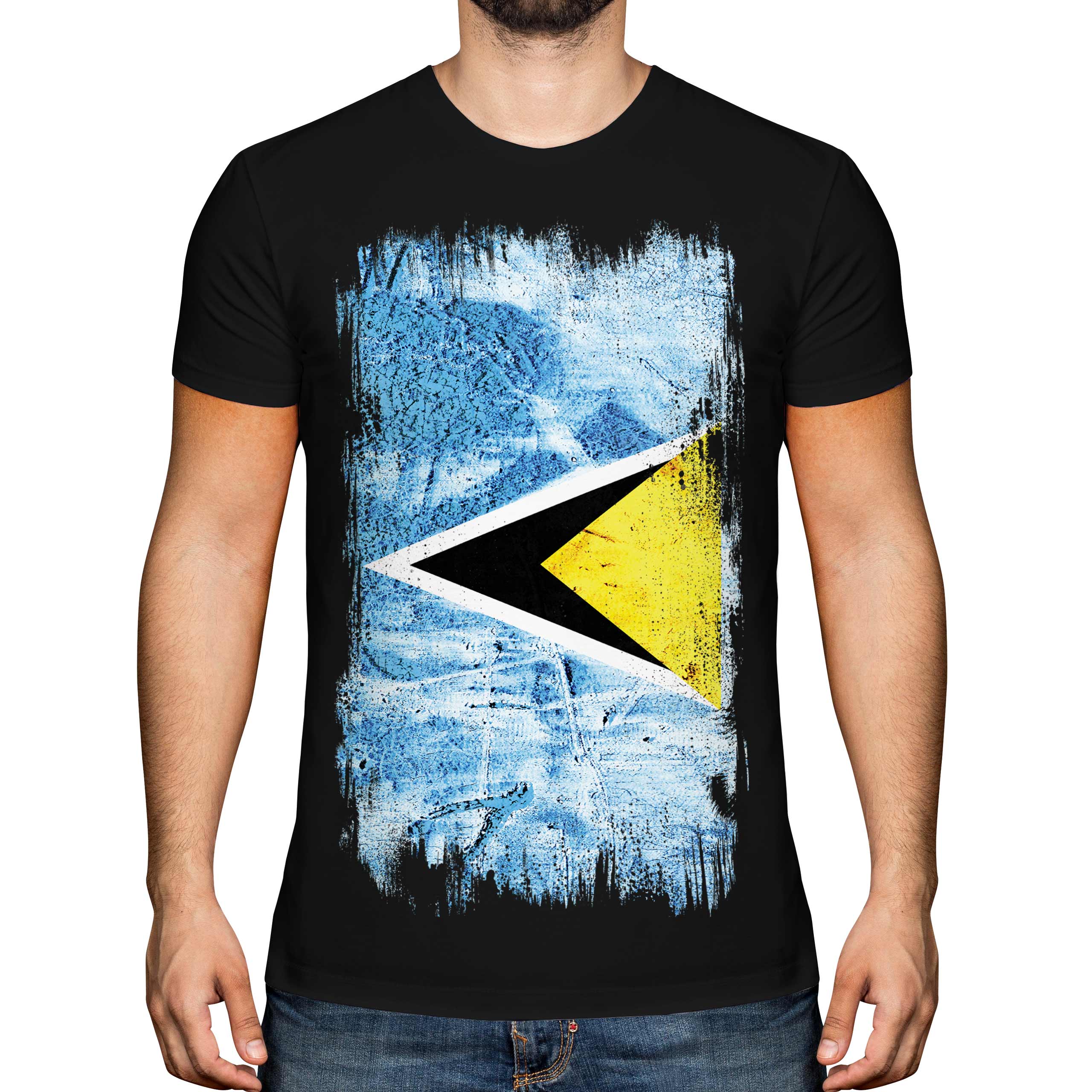 St Lucia Flag Shirt St Lucia T-shirt