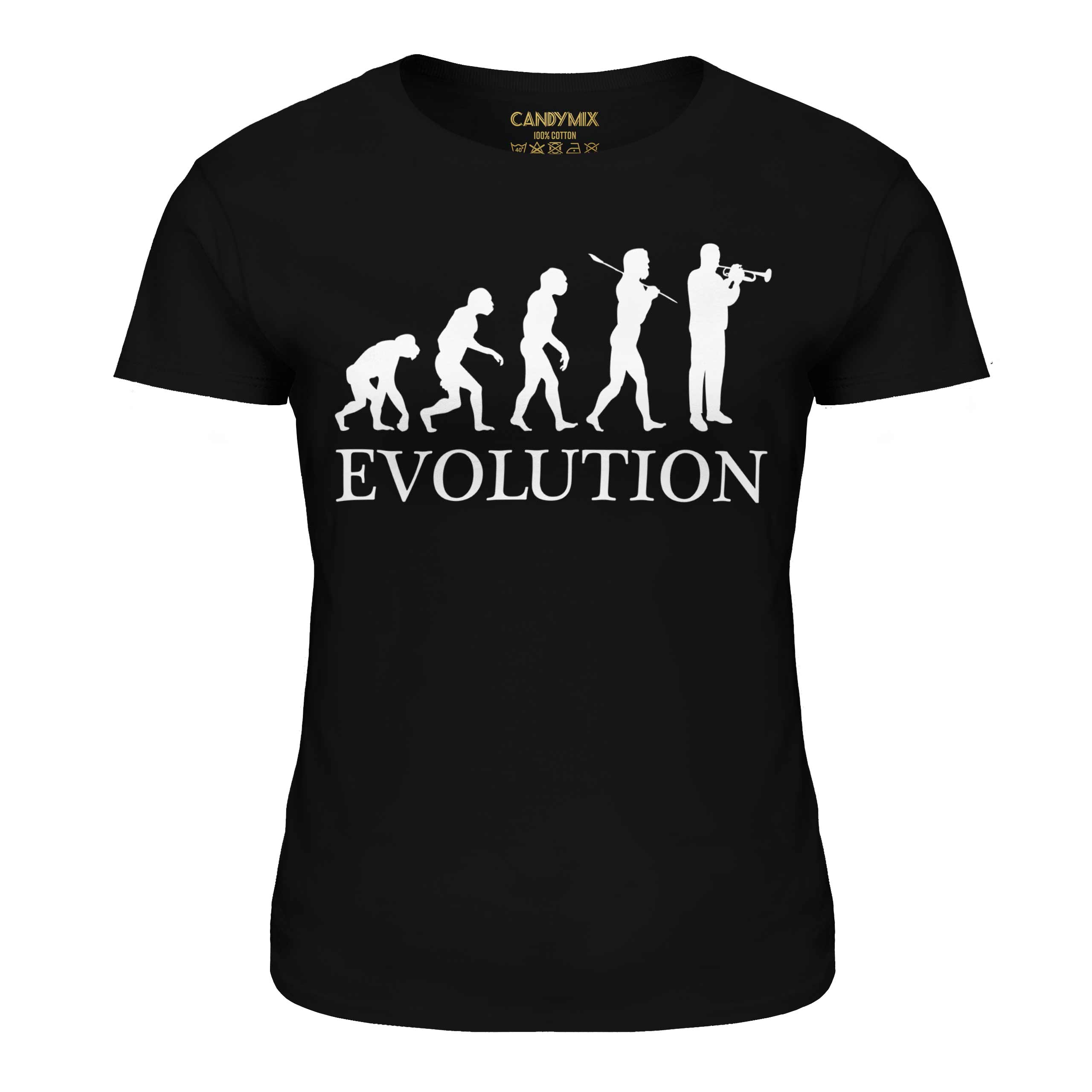 TRUMPET PLAYER EVOLUTION OF MAN LADIES T-SHIRT TEE TOP GIFT MUSICIAN - Picture 8 of 21