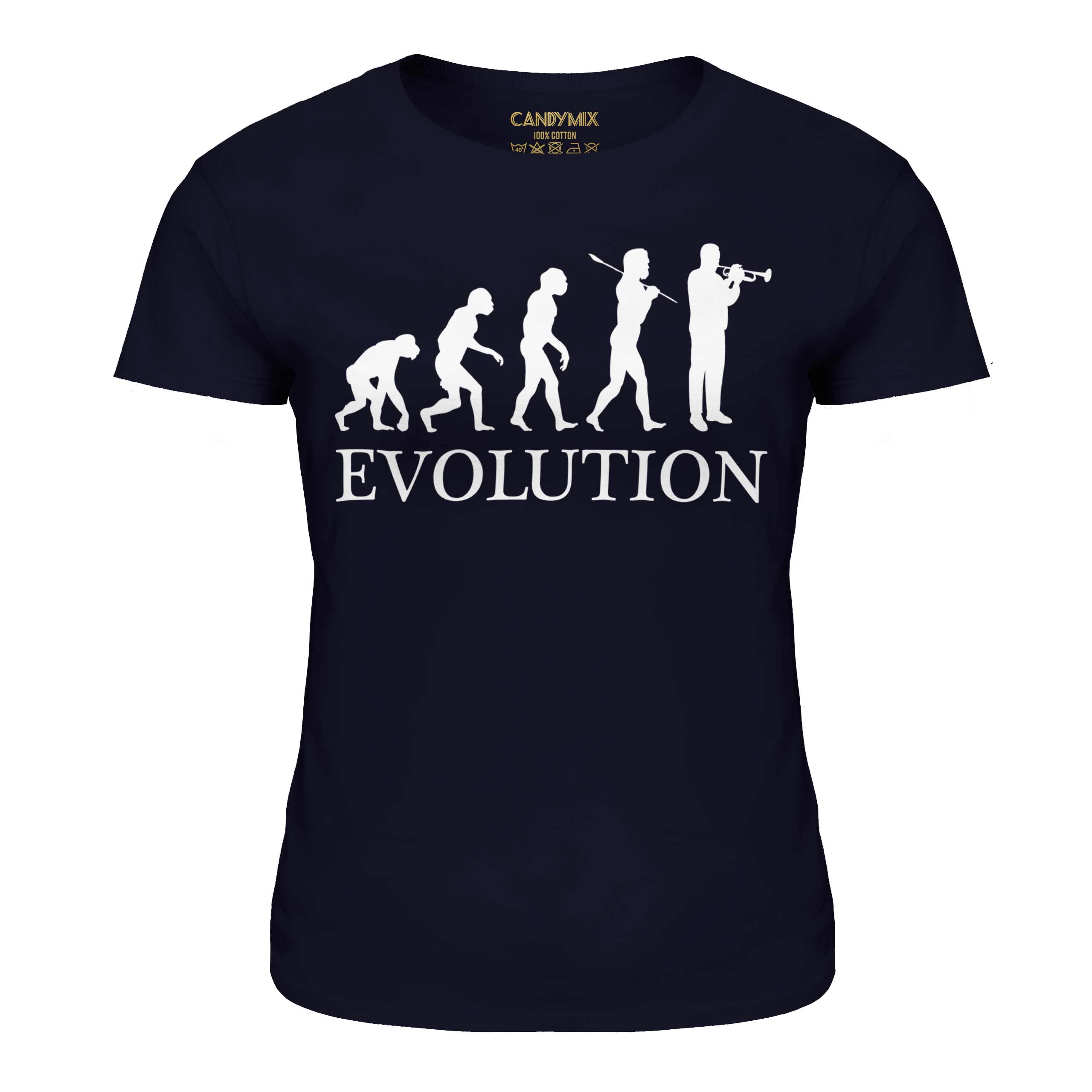 TRUMPET PLAYER EVOLUTION OF MAN LADIES T-SHIRT TEE TOP GIFT MUSICIAN - Picture 18 of 21