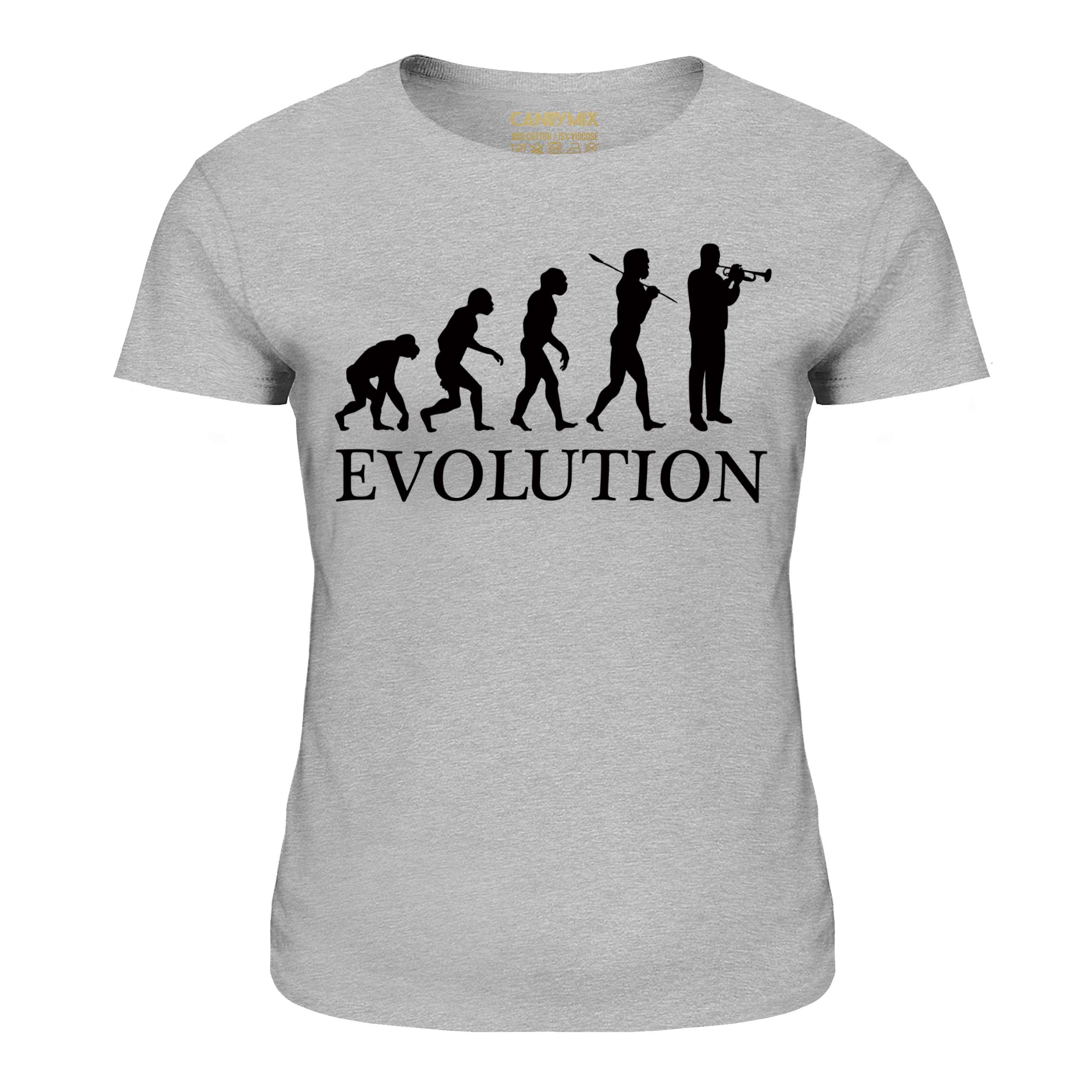 TRUMPET PLAYER EVOLUTION OF MAN LADIES T-SHIRT TEE TOP GIFT MUSICIAN - Picture 13 of 21