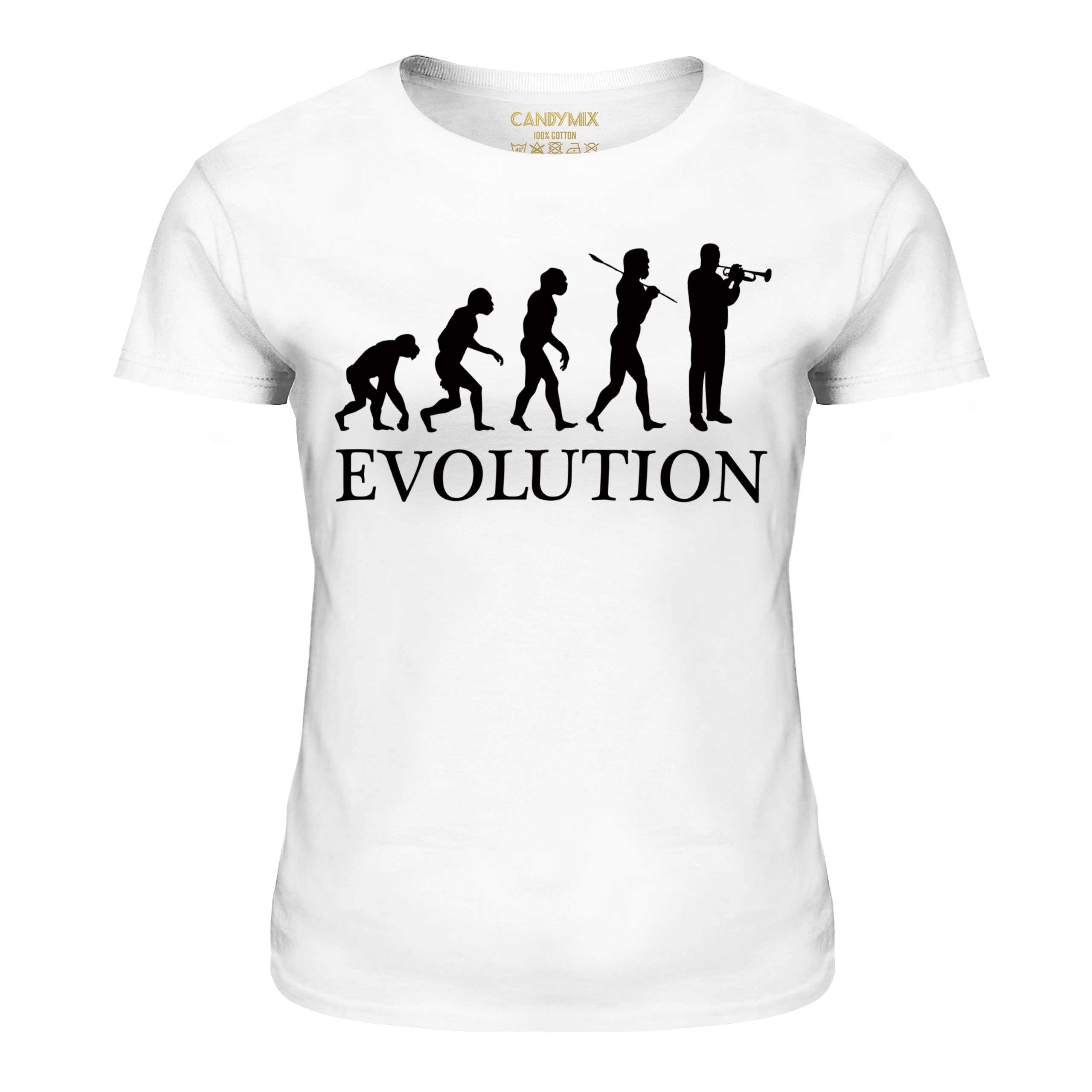 TRUMPET PLAYER EVOLUTION OF MAN LADIES T-SHIRT TEE TOP GIFT MUSICIAN - Picture 3 of 21