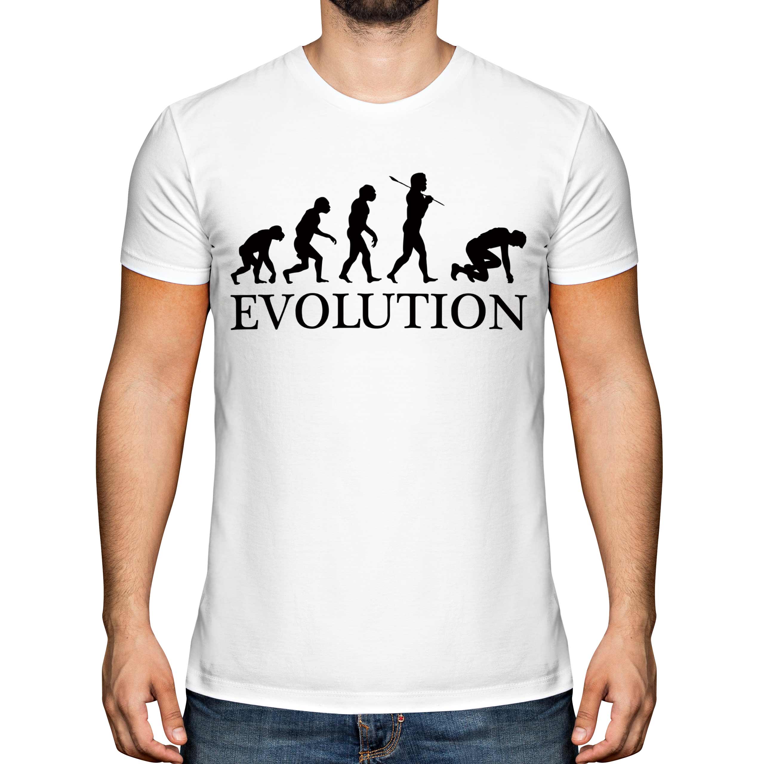 Sprint Corredor Evolution Of Man Hombre Camiseta Regalo Top Ropa