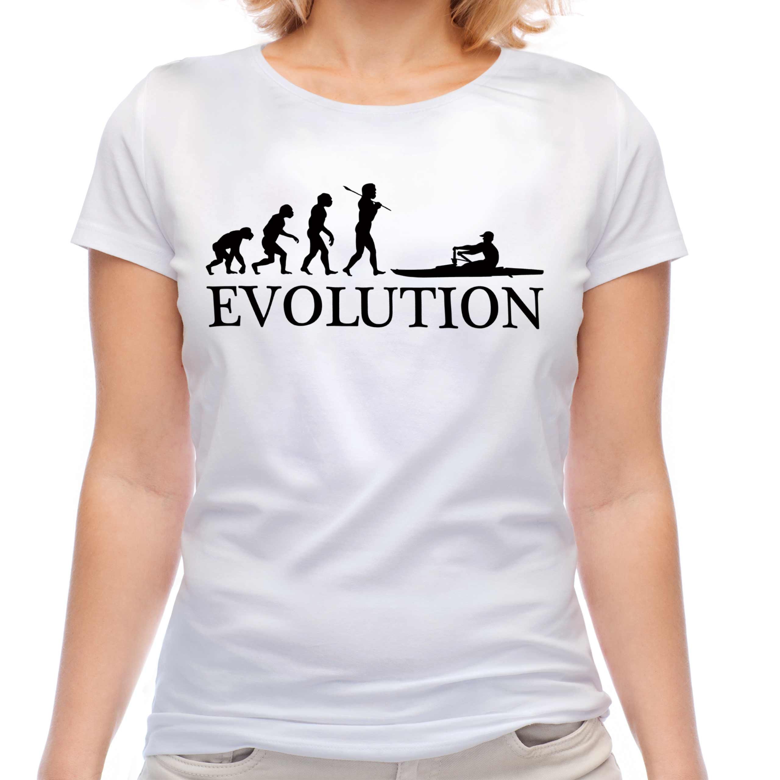 FILA T SHIRT DONNA ROWING EVOLUTION OF MAN TOP REGALO ABBIGLIAMENTO ROWER