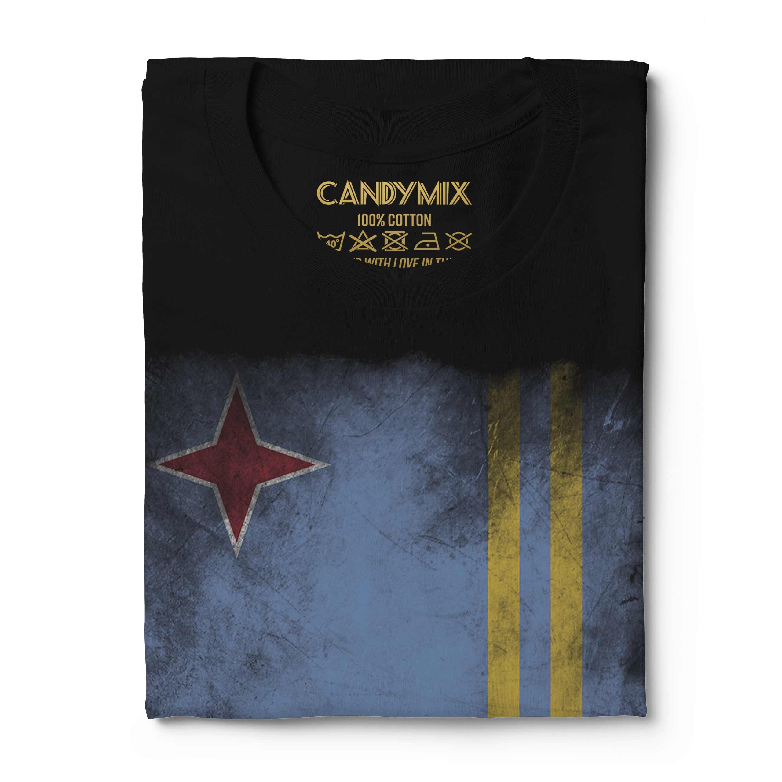 ARUBA FADED FLAG MENS T-SHIRT TEE TOP ARUBAN SHIRT FOOTBALL JERSEY GIFT - Picture 10 of 21