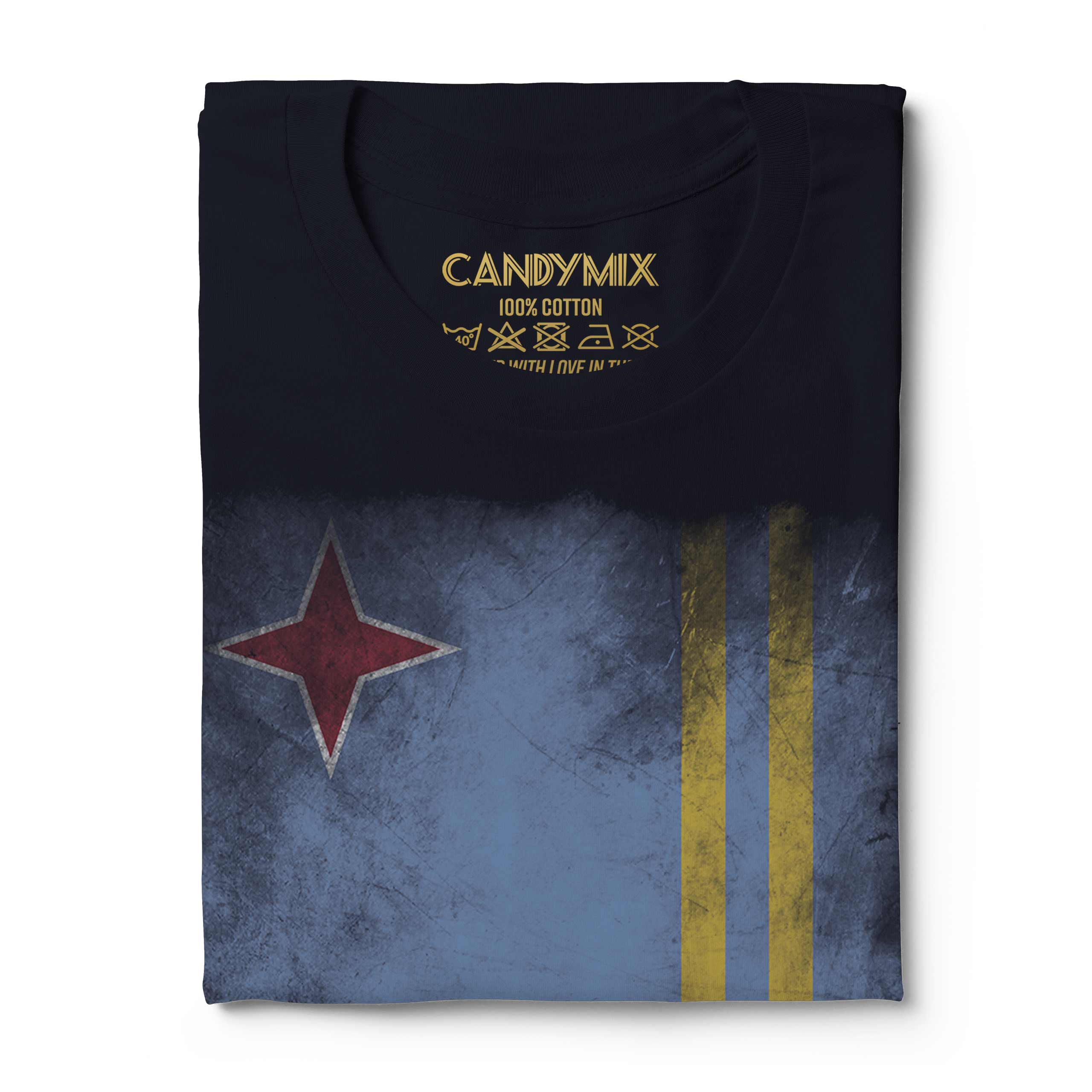 ARUBA FADED FLAG MENS T-SHIRT TEE TOP ARUBAN SHIRT FOOTBALL JERSEY GIFT - Picture 20 of 21