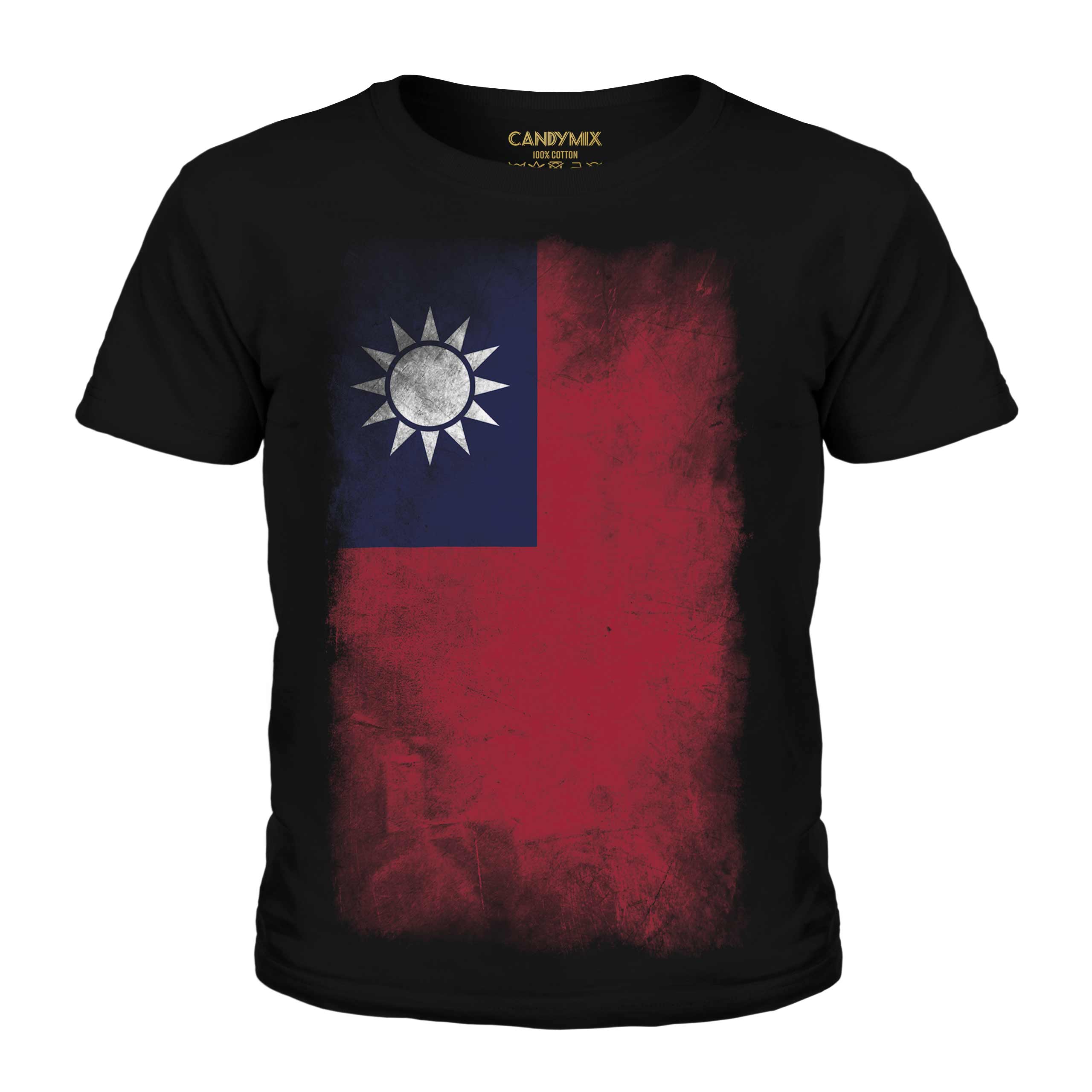 TAIWAN FADED FLAG KIDS T-SHIRT TEE TOP ZH?NGHUÁ MÍNGUÓ TAIWANESE TÁIWAN SHIRT - Picture 8 of 16