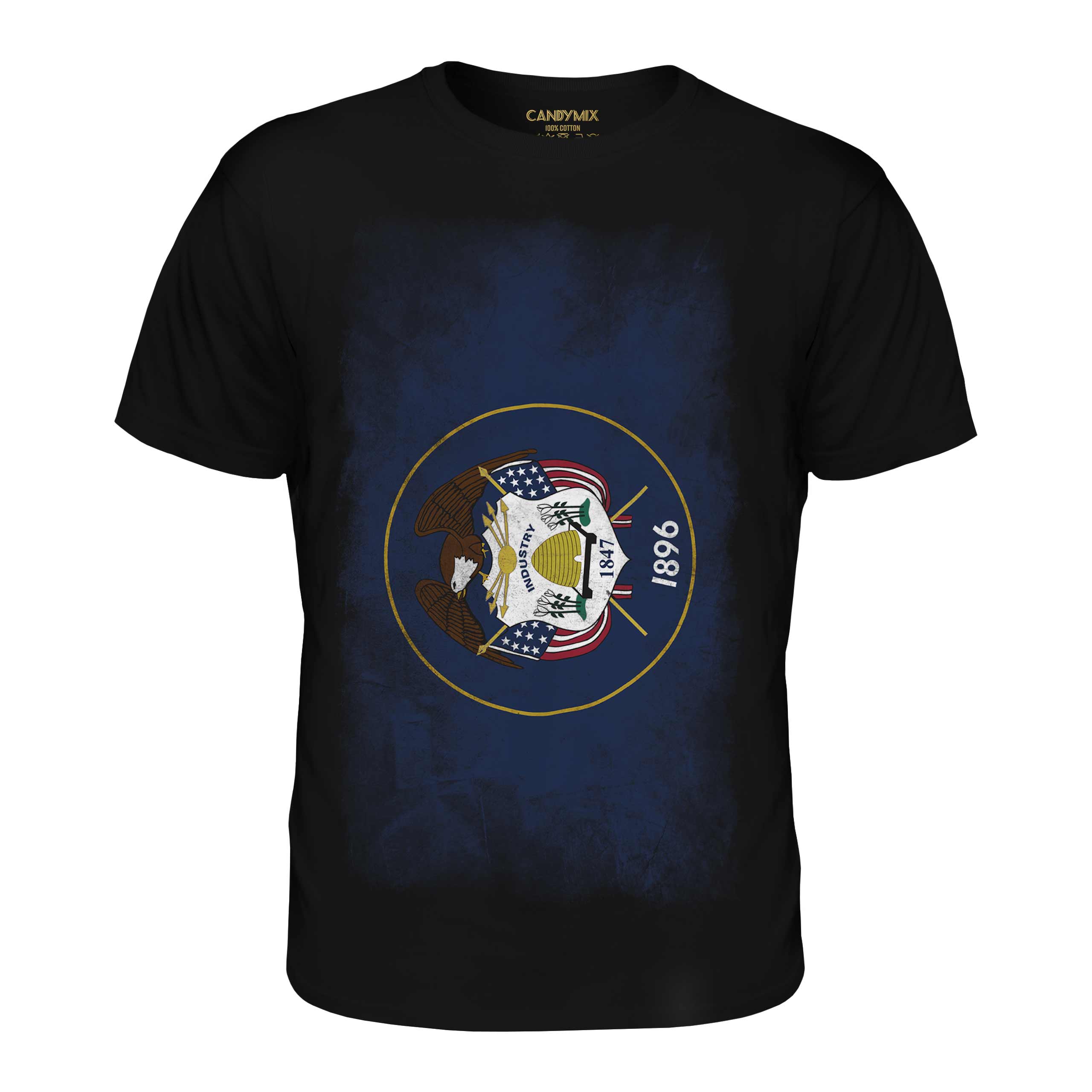UTAH STATE FADED FLAG HERREN T-SHIRT TEE TOP UTAHN SHIRT JERSEY GESCHENK - Bild 8 von 21