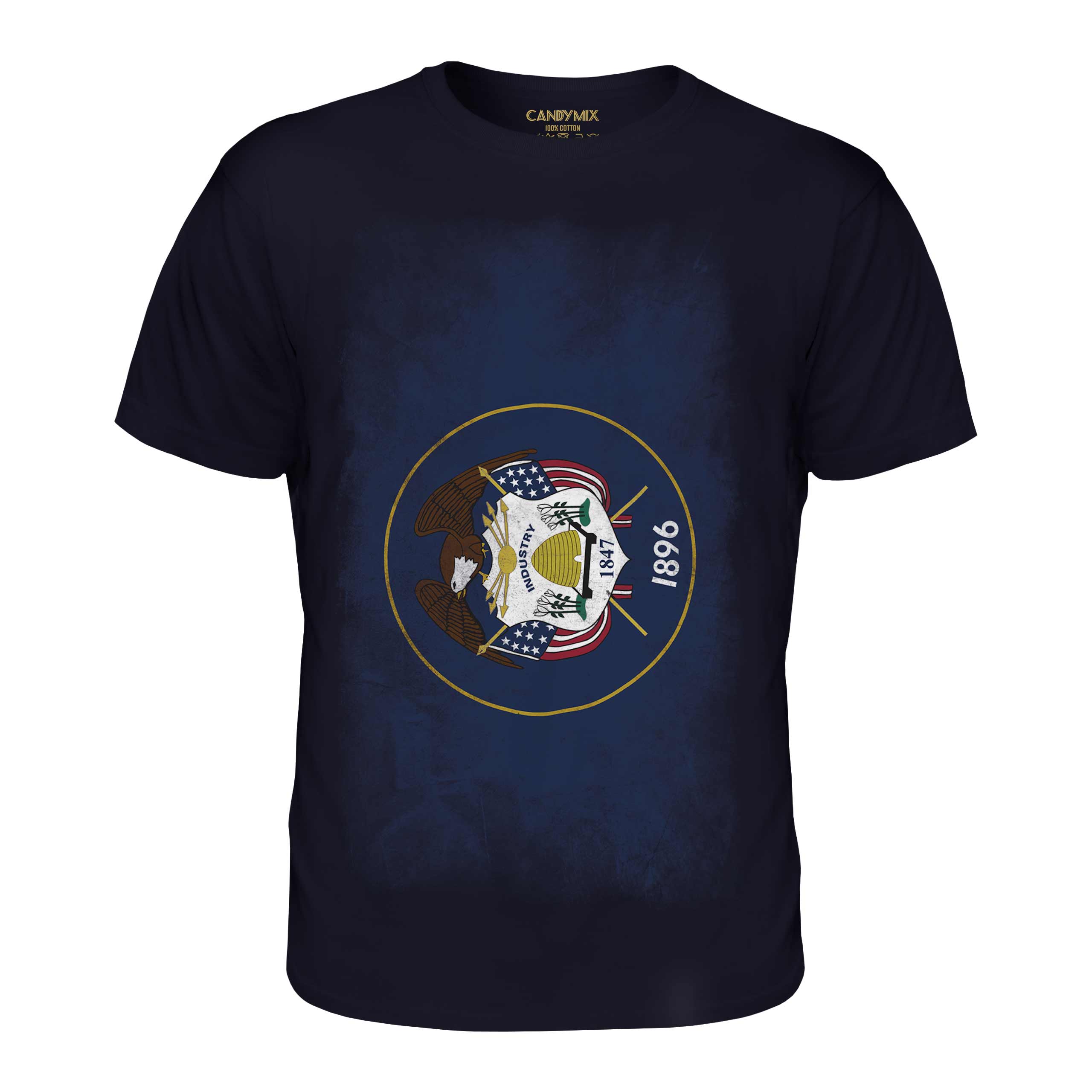 UTAH STATE FADED FLAG HERREN T-SHIRT TEE TOP UTAHN SHIRT JERSEY GESCHENK - Bild 18 von 21