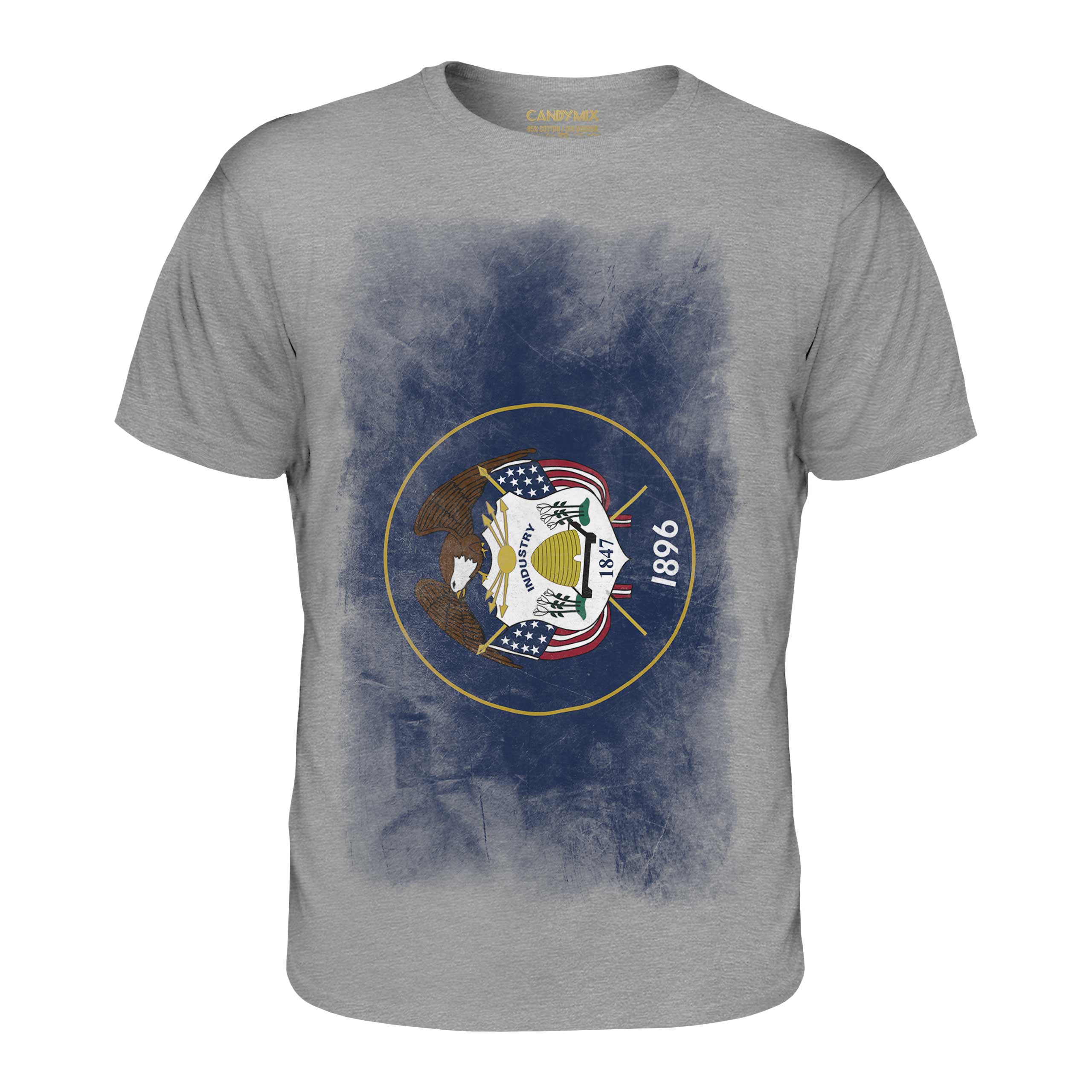 UTAH STATE FADED FLAG HERREN T-SHIRT TEE TOP UTAHN SHIRT JERSEY GESCHENK - Bild 13 von 21