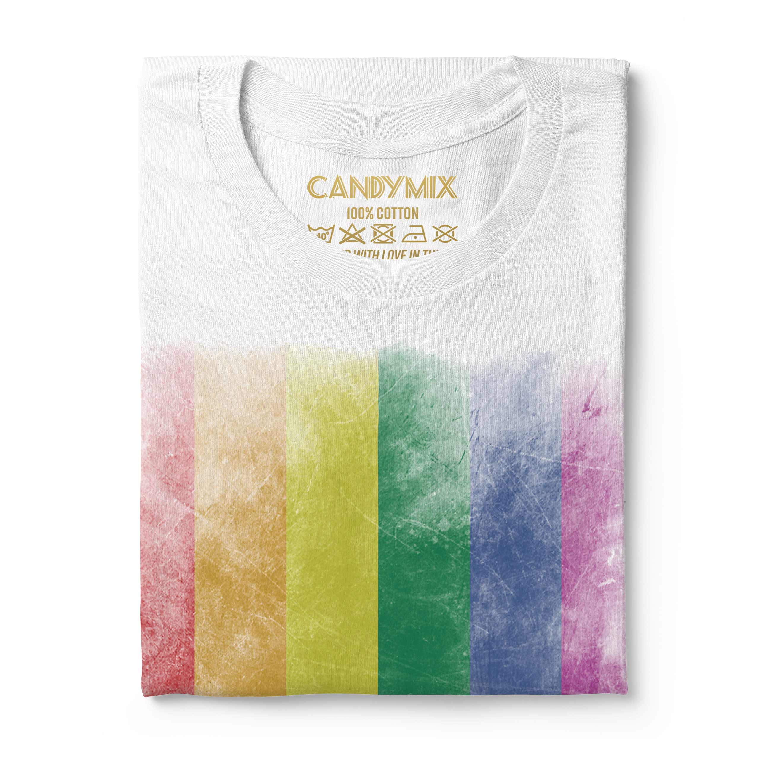 Hollister Pride T Shirt GAY PRIDE FADED FLAG KIDS T-SHIRT TEE TOP