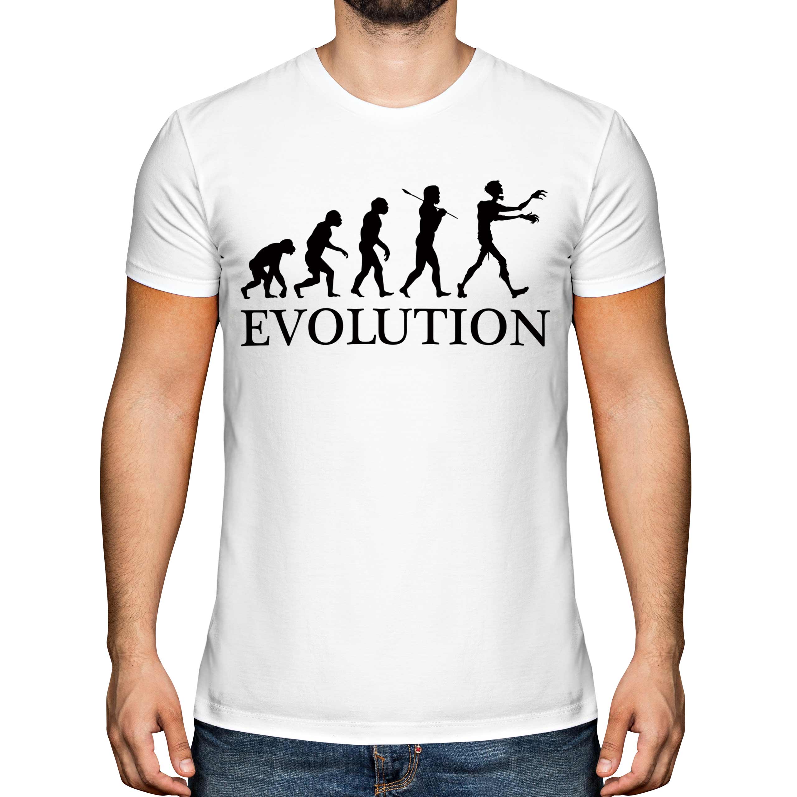 ZOMBIE EVOLUTION OF MAN MENS T-SHIRT TEE TOP GIFT APOCALYPSE HALLOWEEN KILLING