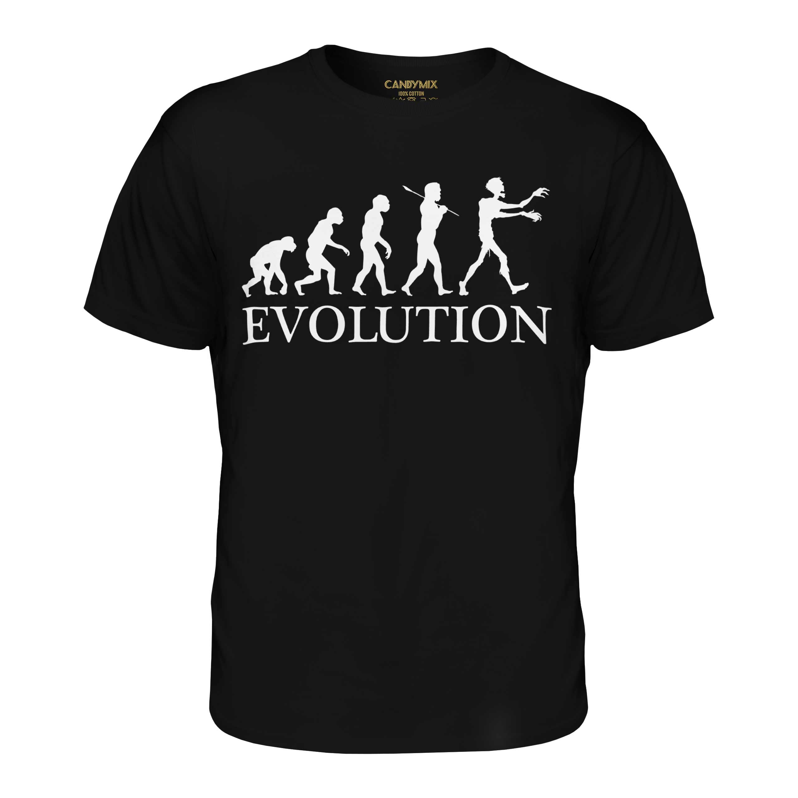 ZOMBIE EVOLUTION OF MAN MENS T-SHIRT TEE TOP GIFT APOCALYPSE HALLOWEEN KILLING