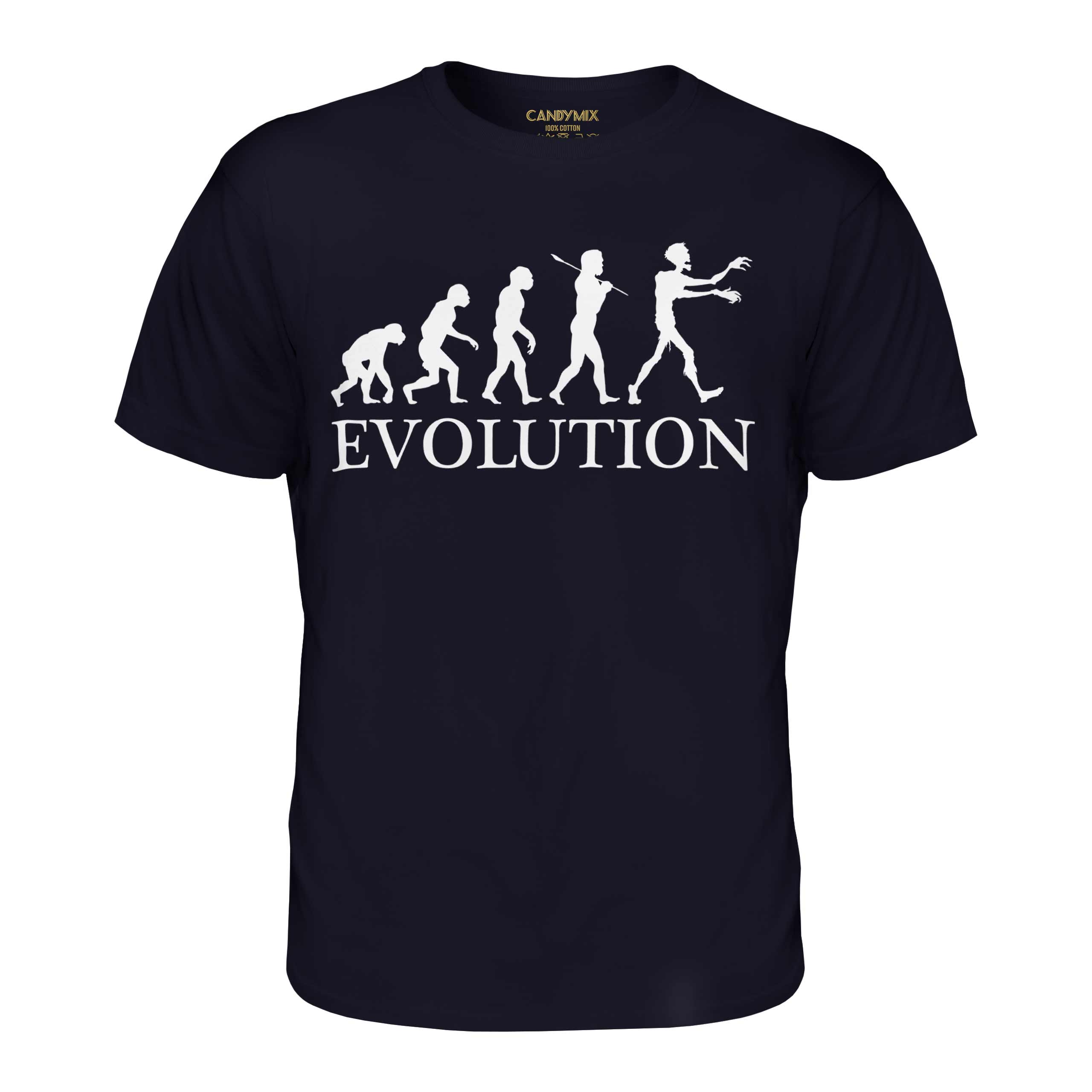 ZOMBIE EVOLUTION OF MAN MENS T-SHIRT TEE TOP GIFT APOCALYPSE HALLOWEEN KILLING