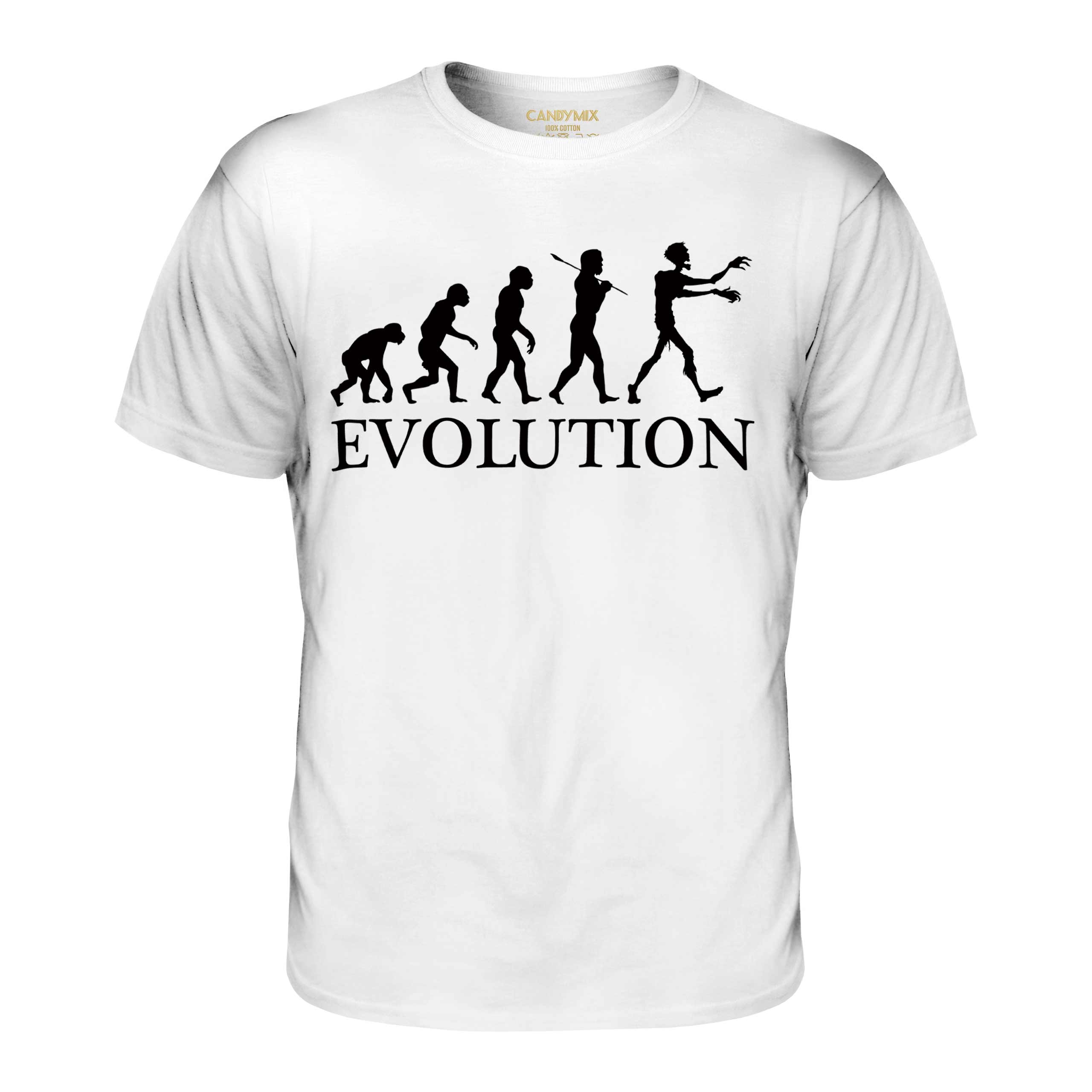 ZOMBIE EVOLUTION OF MAN MENS T-SHIRT TEE TOP GIFT APOCALYPSE HALLOWEEN KILLING