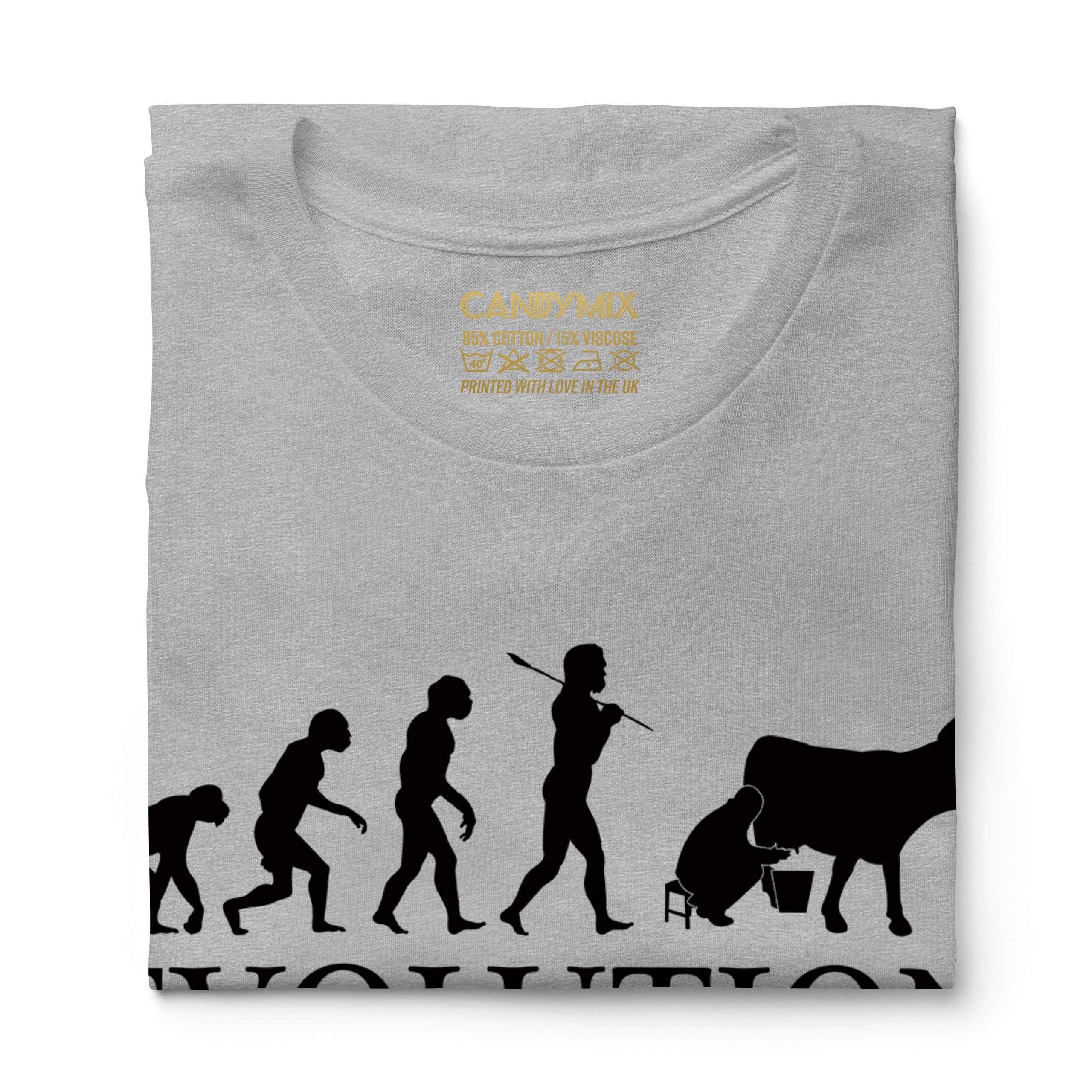 COW FARMER EVOLUTION LADIES T-SHIRT TEE TOP GIFT GIFT S MILKING - Picture 15 of 21