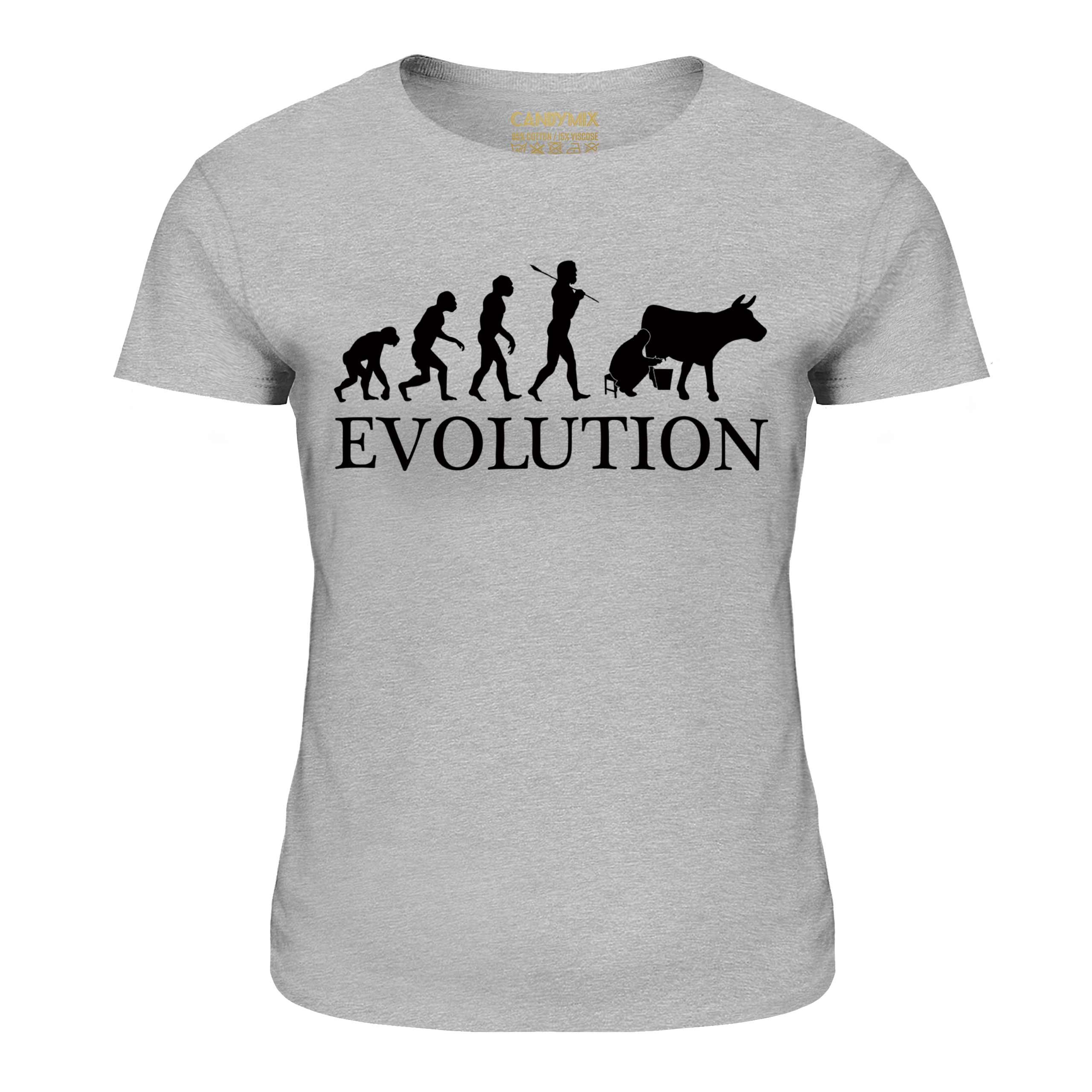 COW FARMER EVOLUTION LADIES T-SHIRT TEE TOP GIFT GIFT S MILKING - Picture 13 of 21
