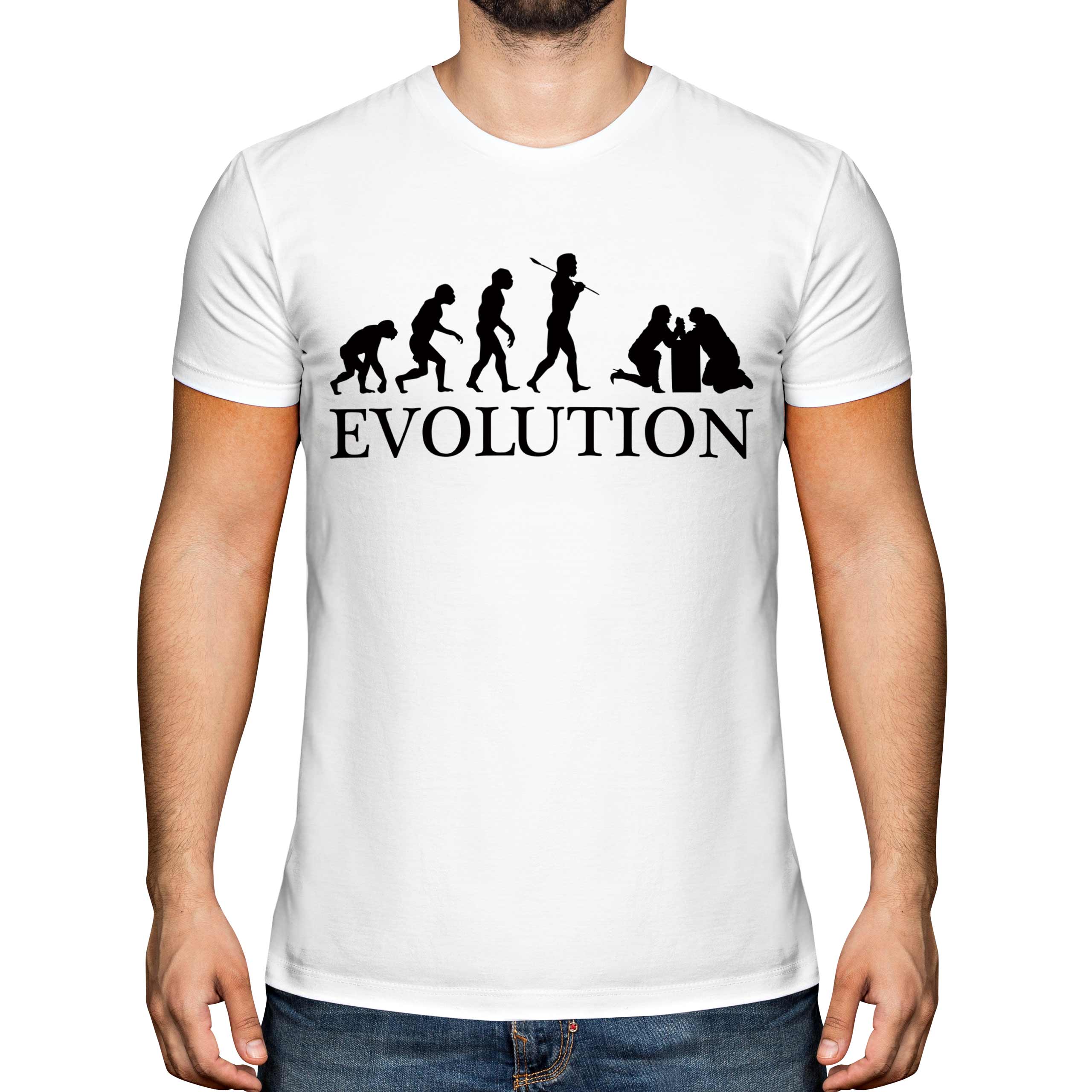 ARM WRESTLING EVOLUTION MENS T-SHIRT TEE TOP GIFT WRESTLE TABLE