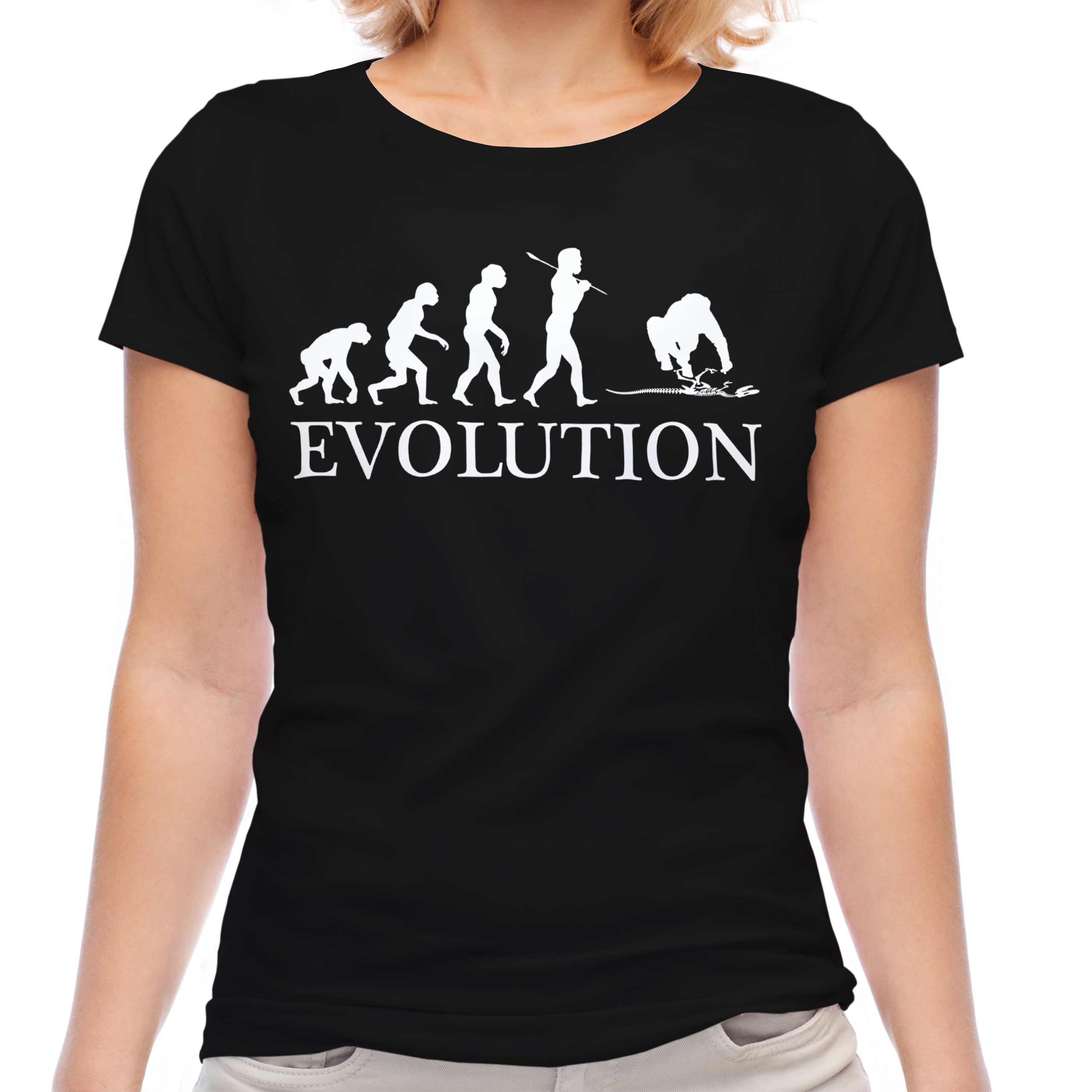 ARCHAEOLOGIST EVOLUTION LADIES T-SHIRT TEE TOP GIFT ARCHAEOLOGY DINOSAUR - Picture 7 of 21